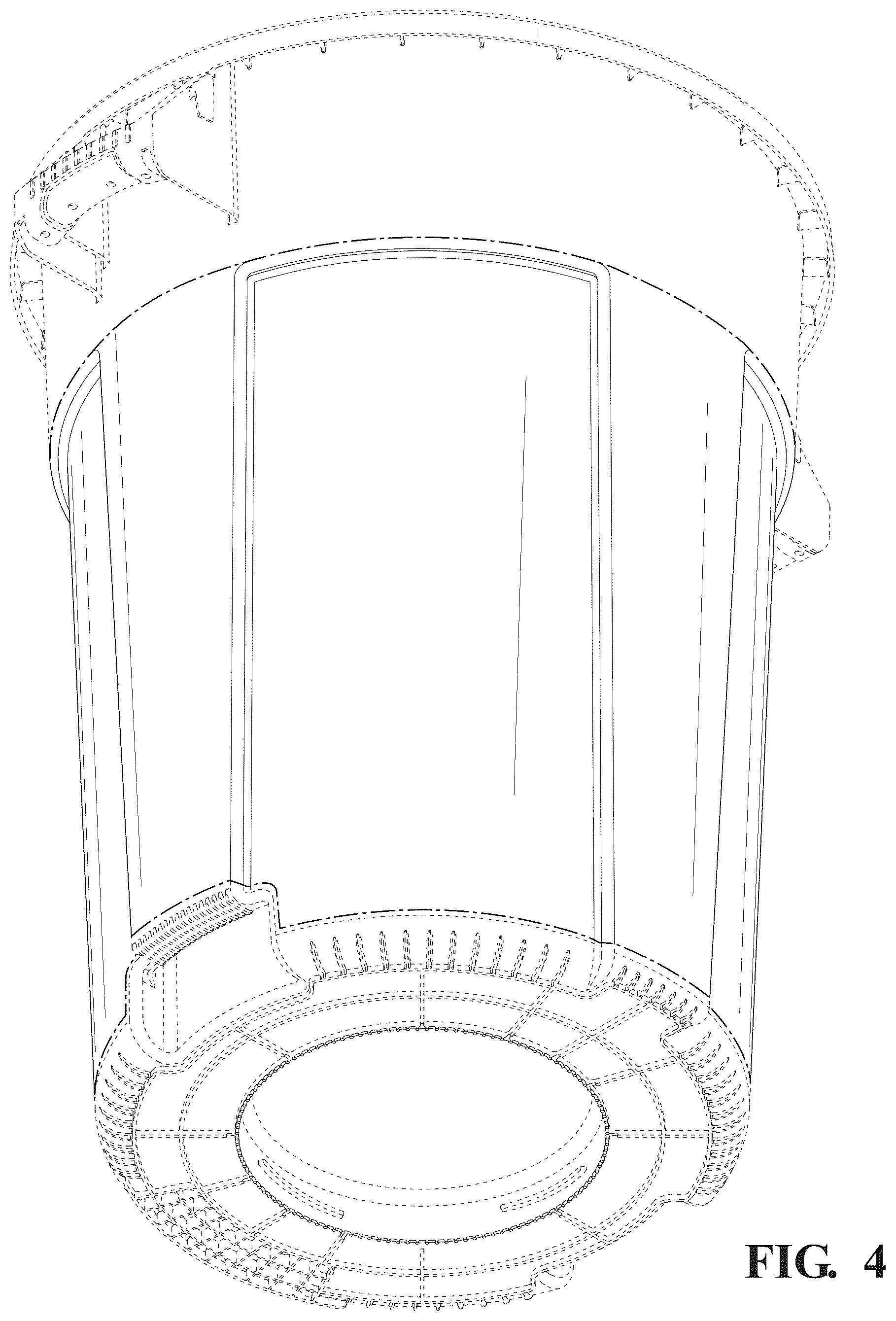 Patent USD1125765 Figure 4 – Trash can vents