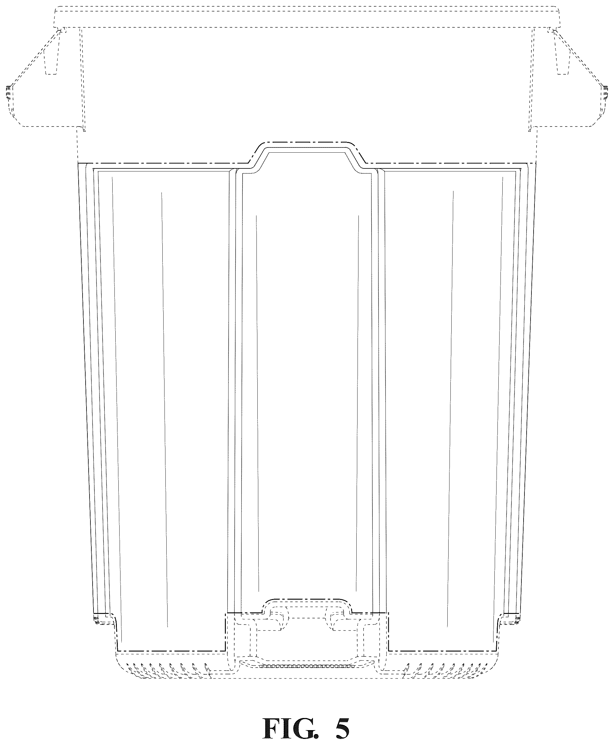 Patent USD1125765 Figure 5 – Trash can vents