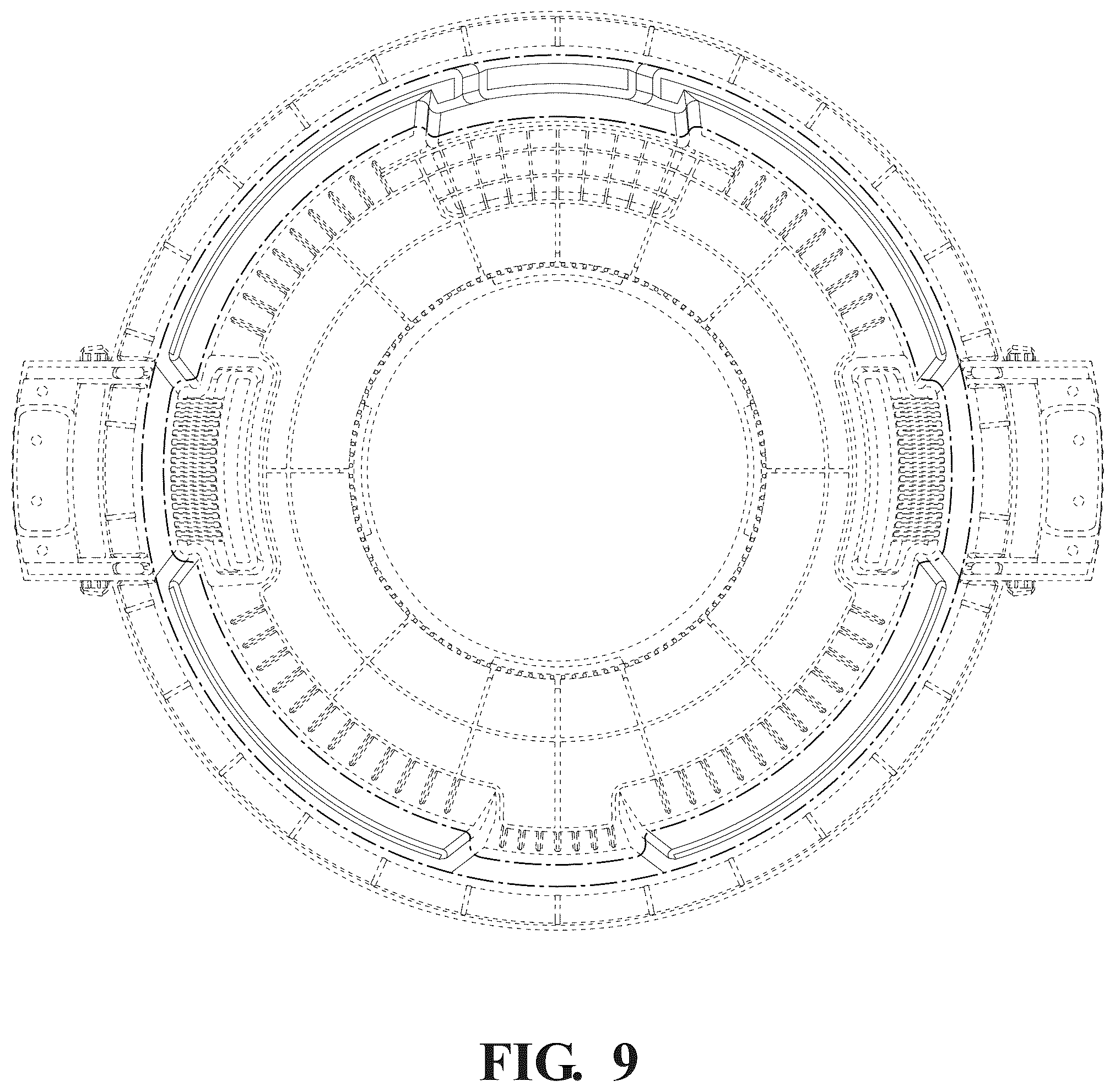 Patent USD1125765 Figure 9 – Trash can vents