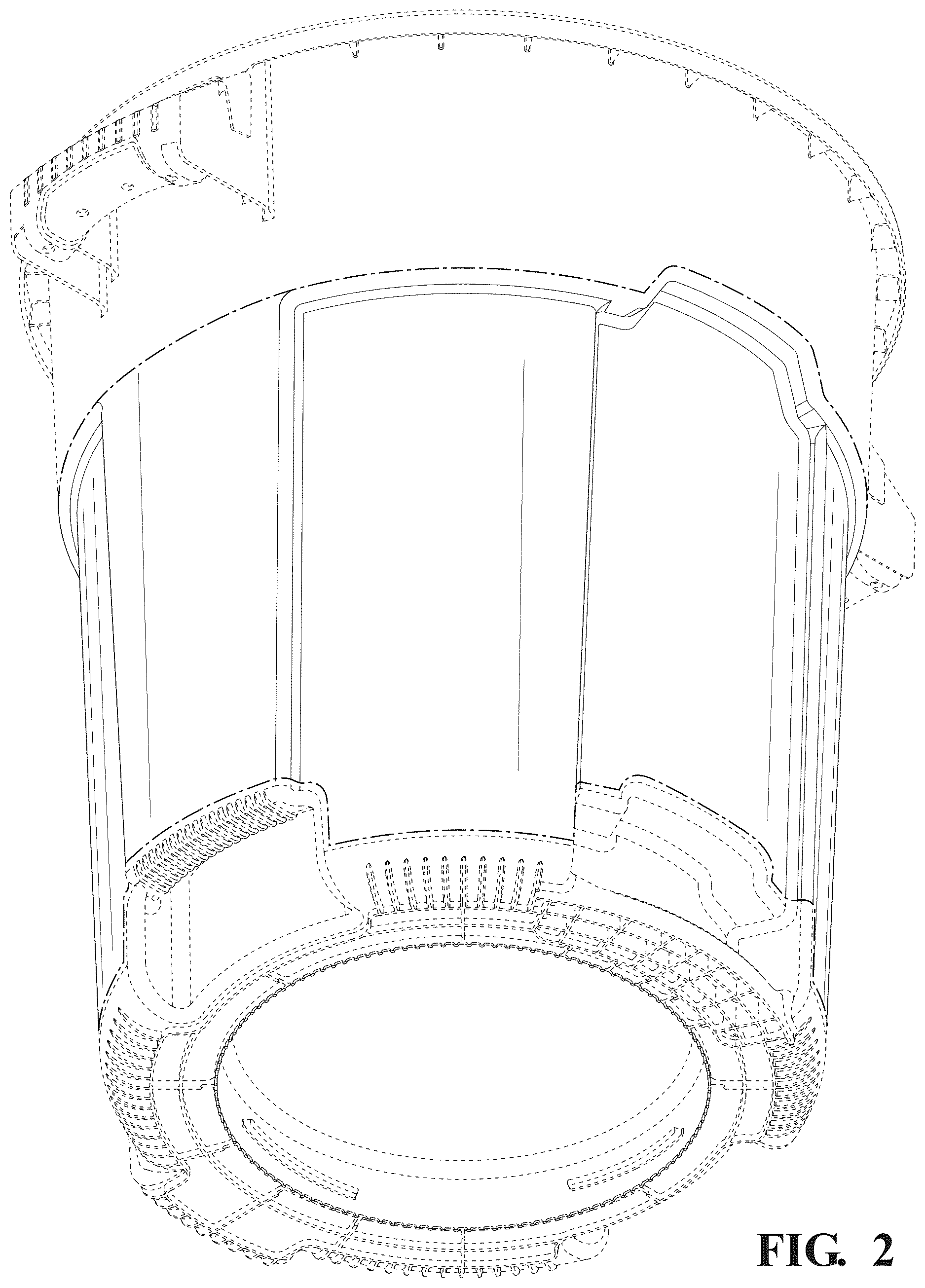 Patent USD1125766 Figure 2 – Trash can vents