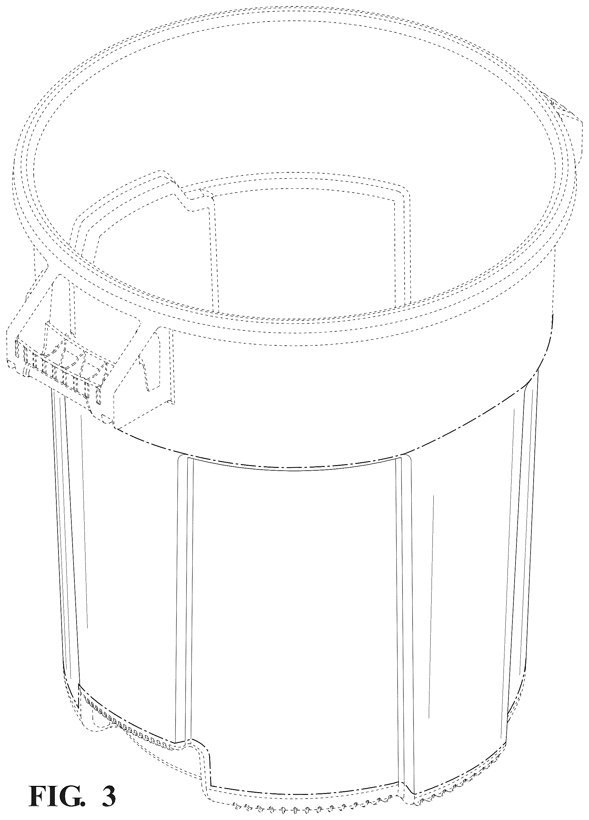 Patent USD1125766 Figure 3 – Trash can vents