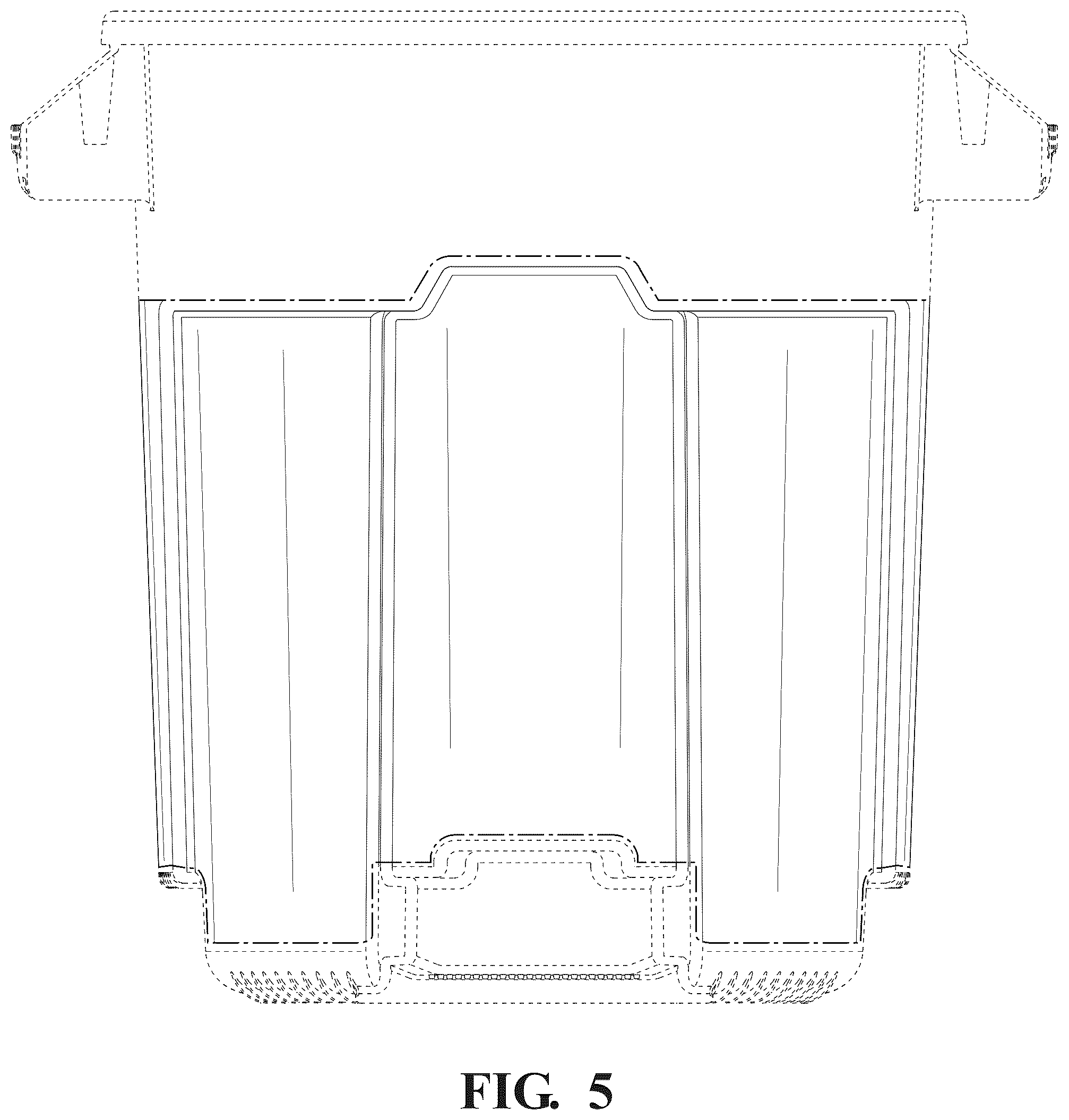 Patent USD1125766 Figure 5 – Trash can vents