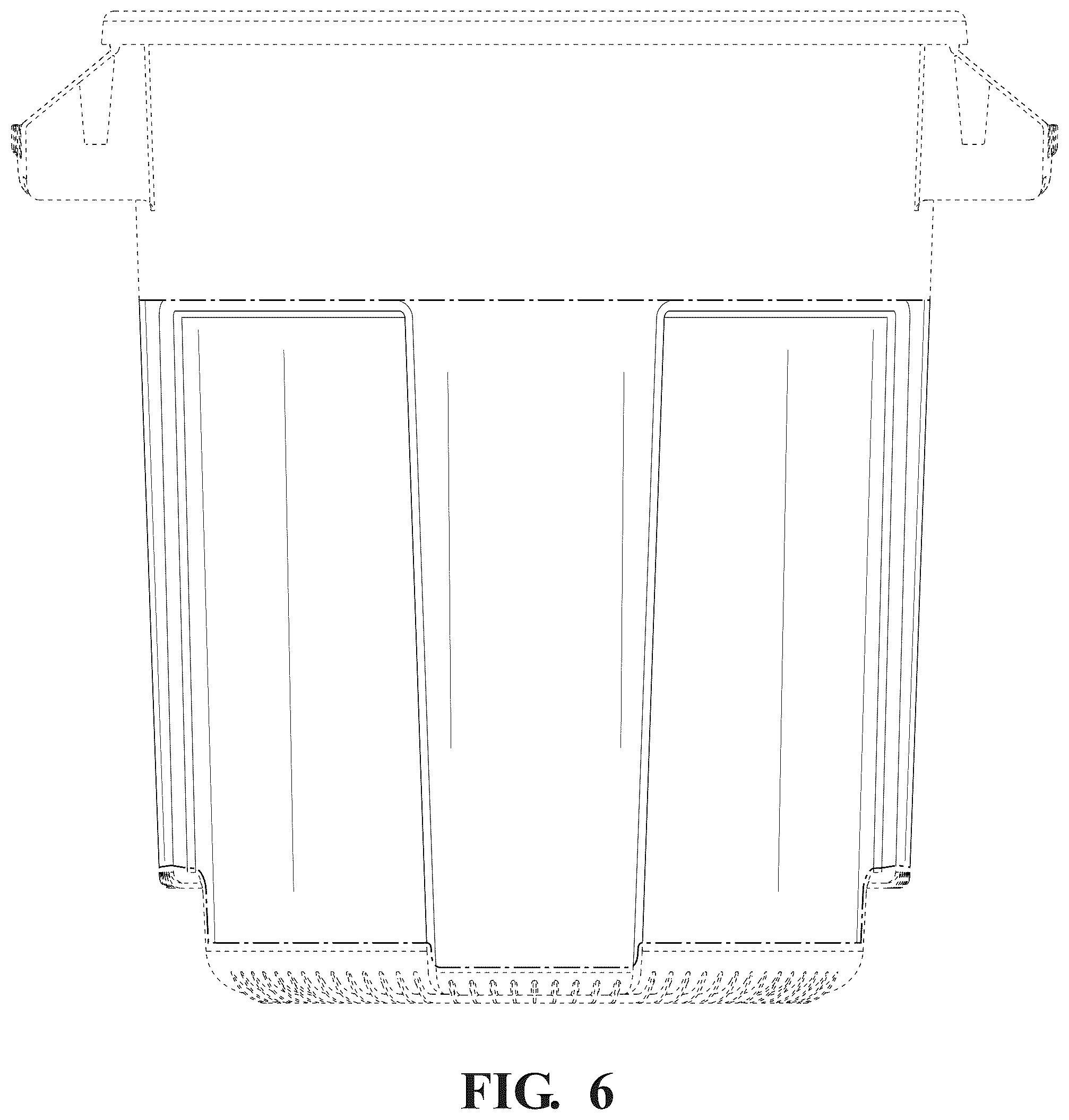 Patent USD1125766 Figure 6 – Trash can vents