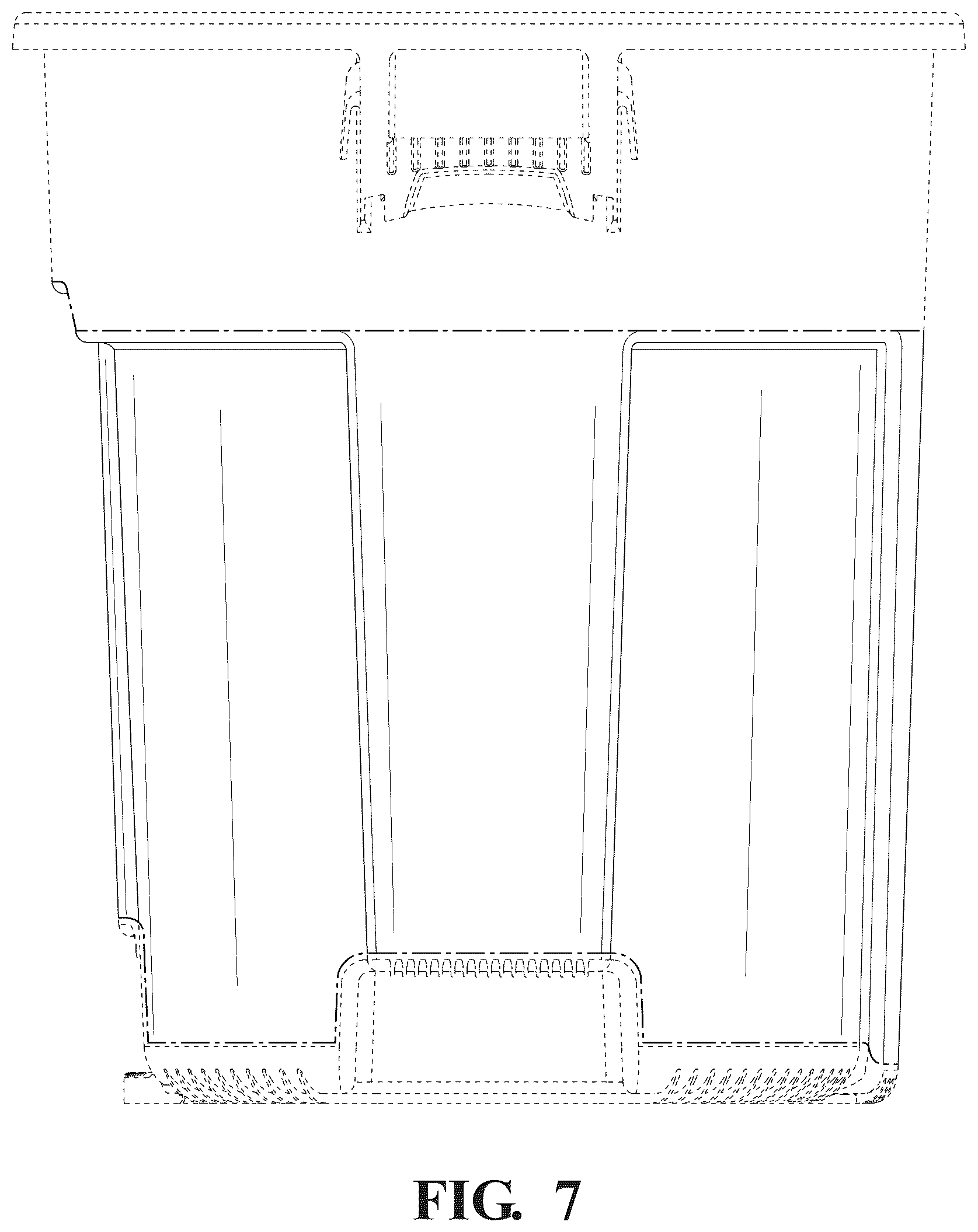 Patent USD1125766 Figure 7 – Trash can vents