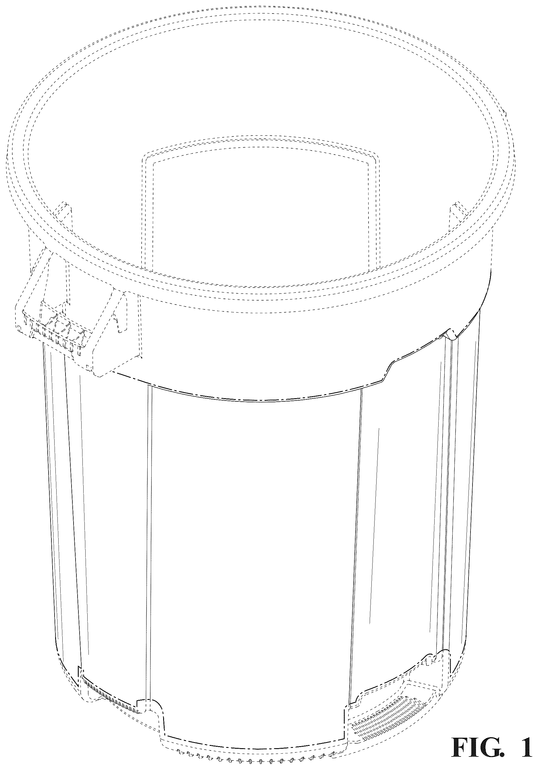 Patent USD1125767 Figure 1 – Trash can vents