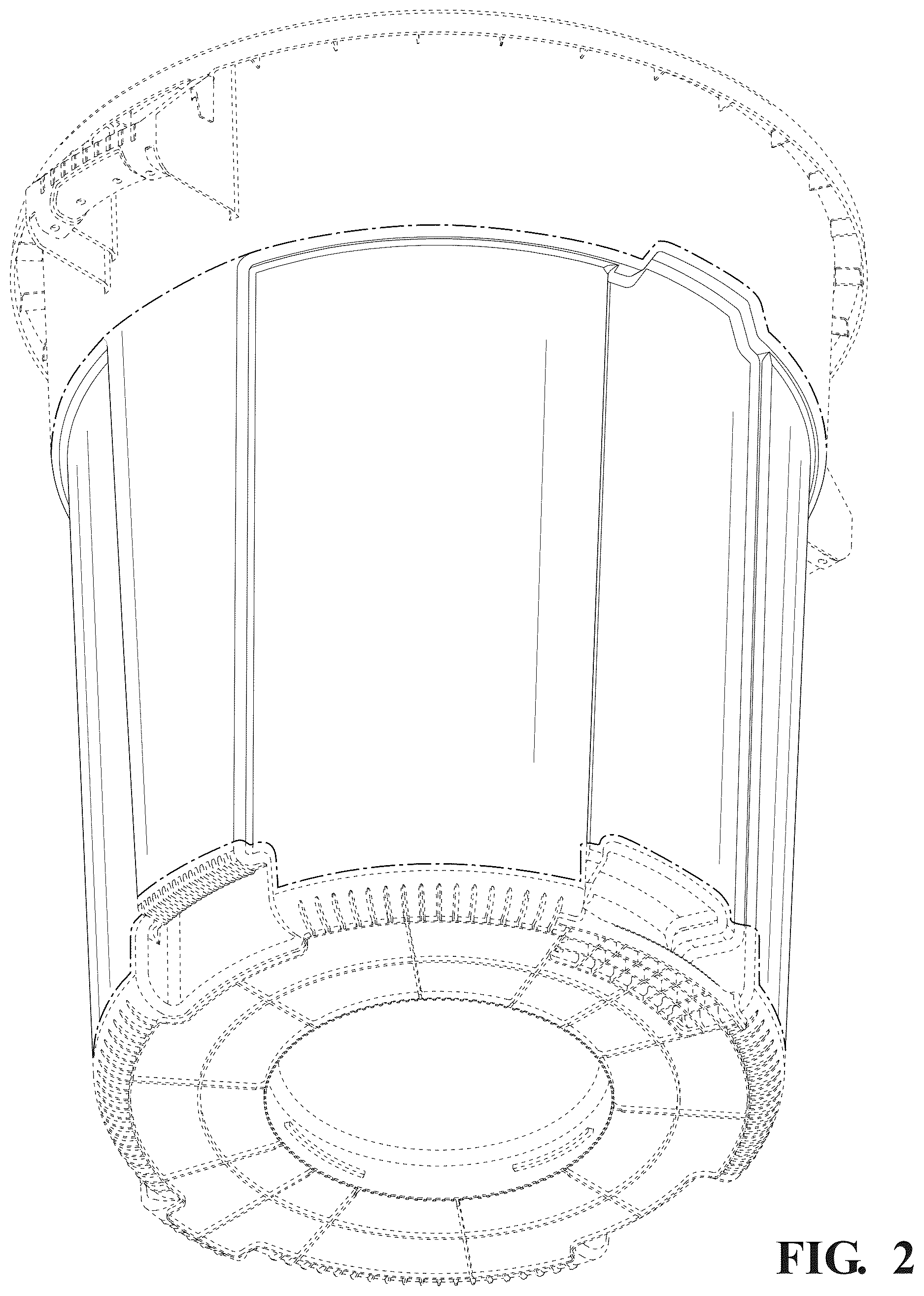 Patent USD1125767 Figure 2 – Trash can vents