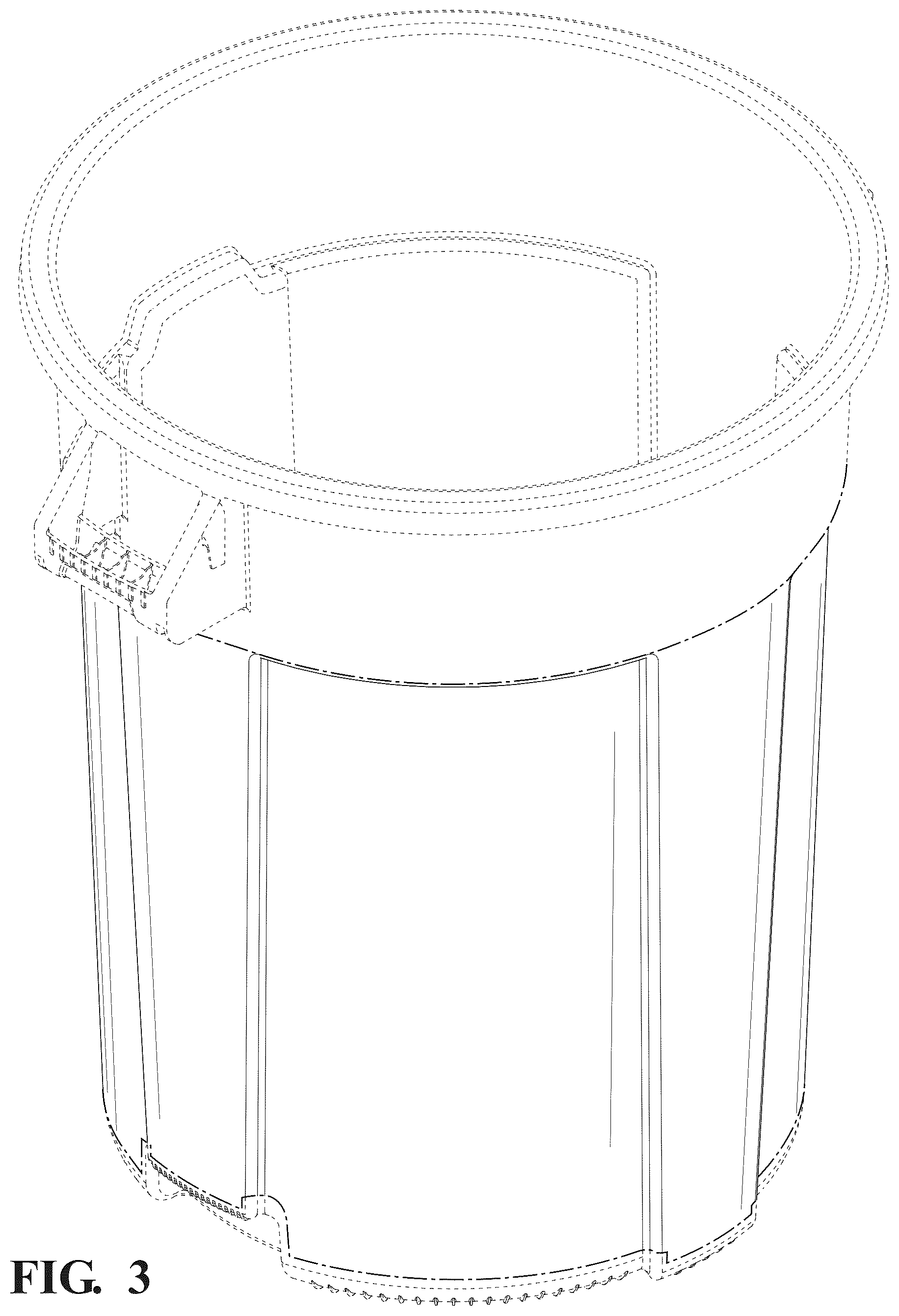 Patent USD1125767 Figure 3 – Trash can vents