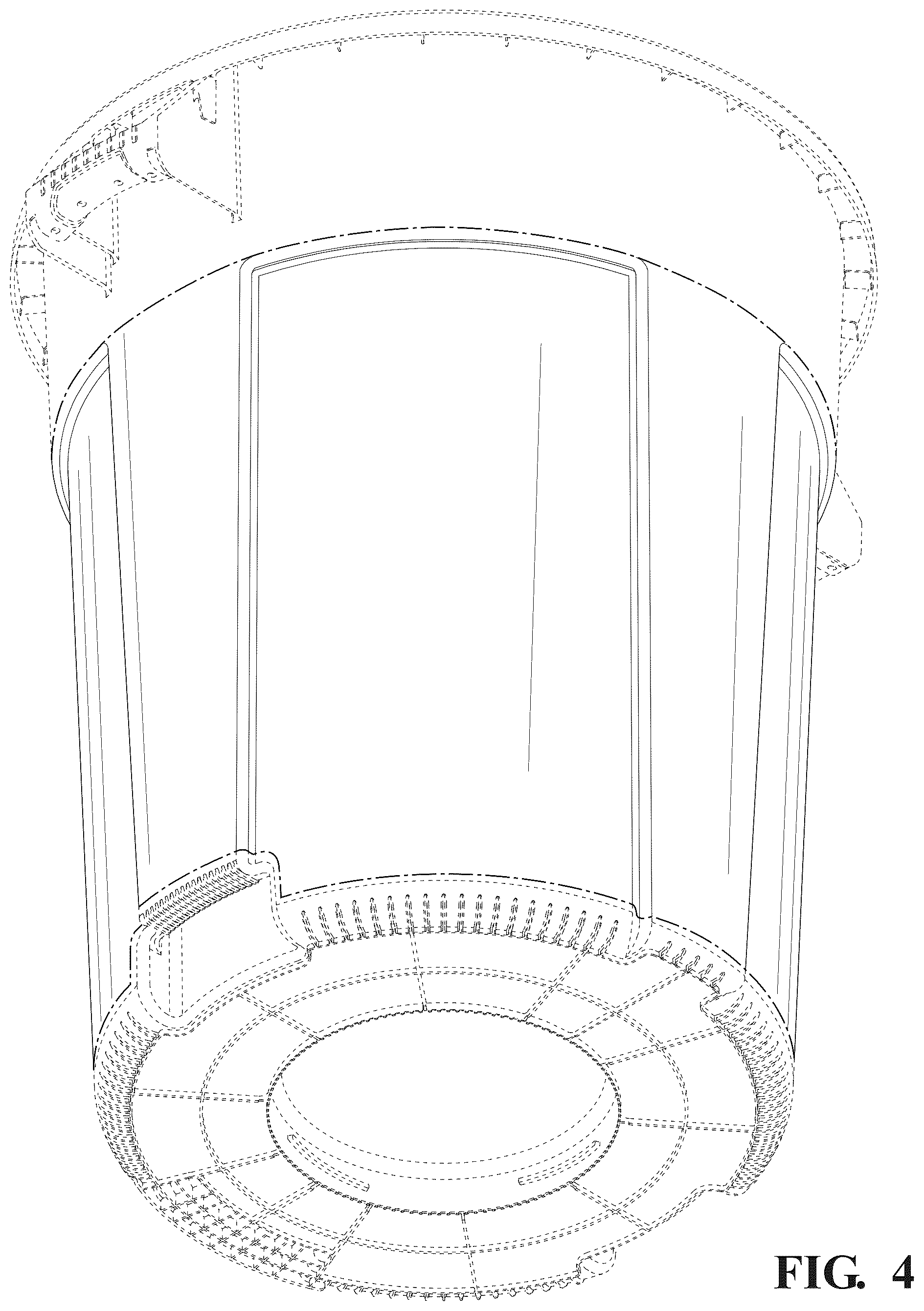 Patent USD1125767 Figure 4 – Trash can vents