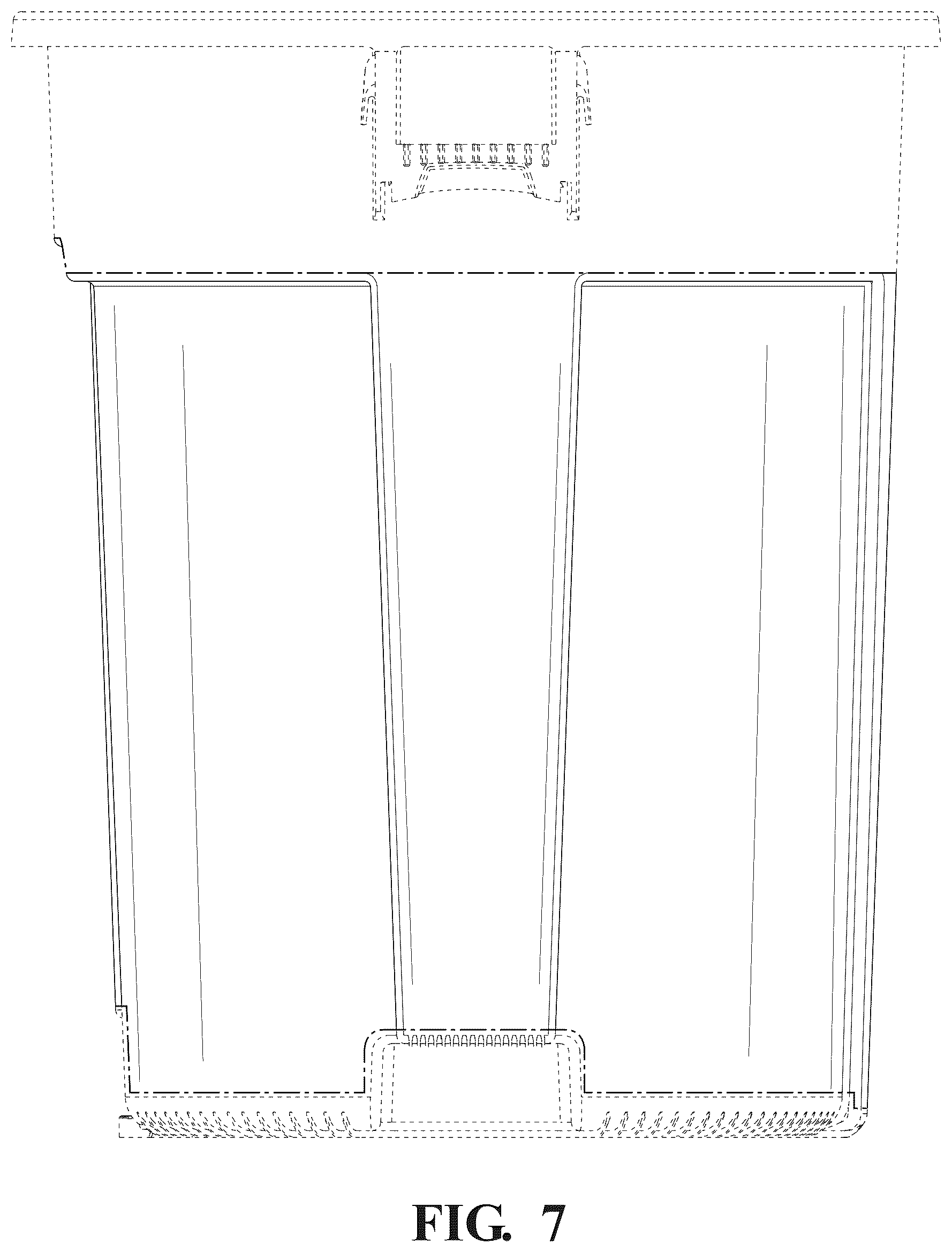 Patent USD1125767 Figure 7 – Trash can vents
