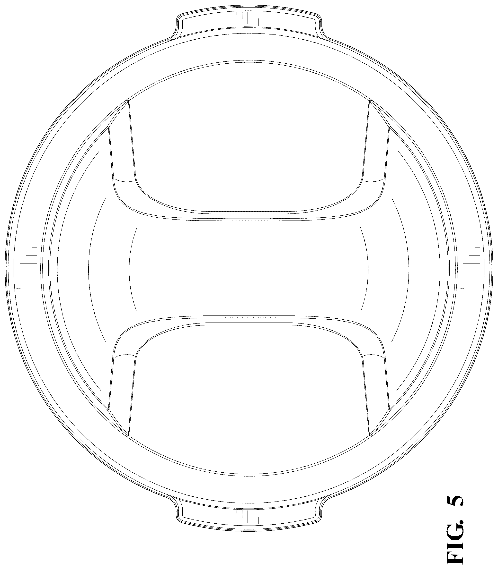 Patent USD1125768 Figure 4 – Trash can lid