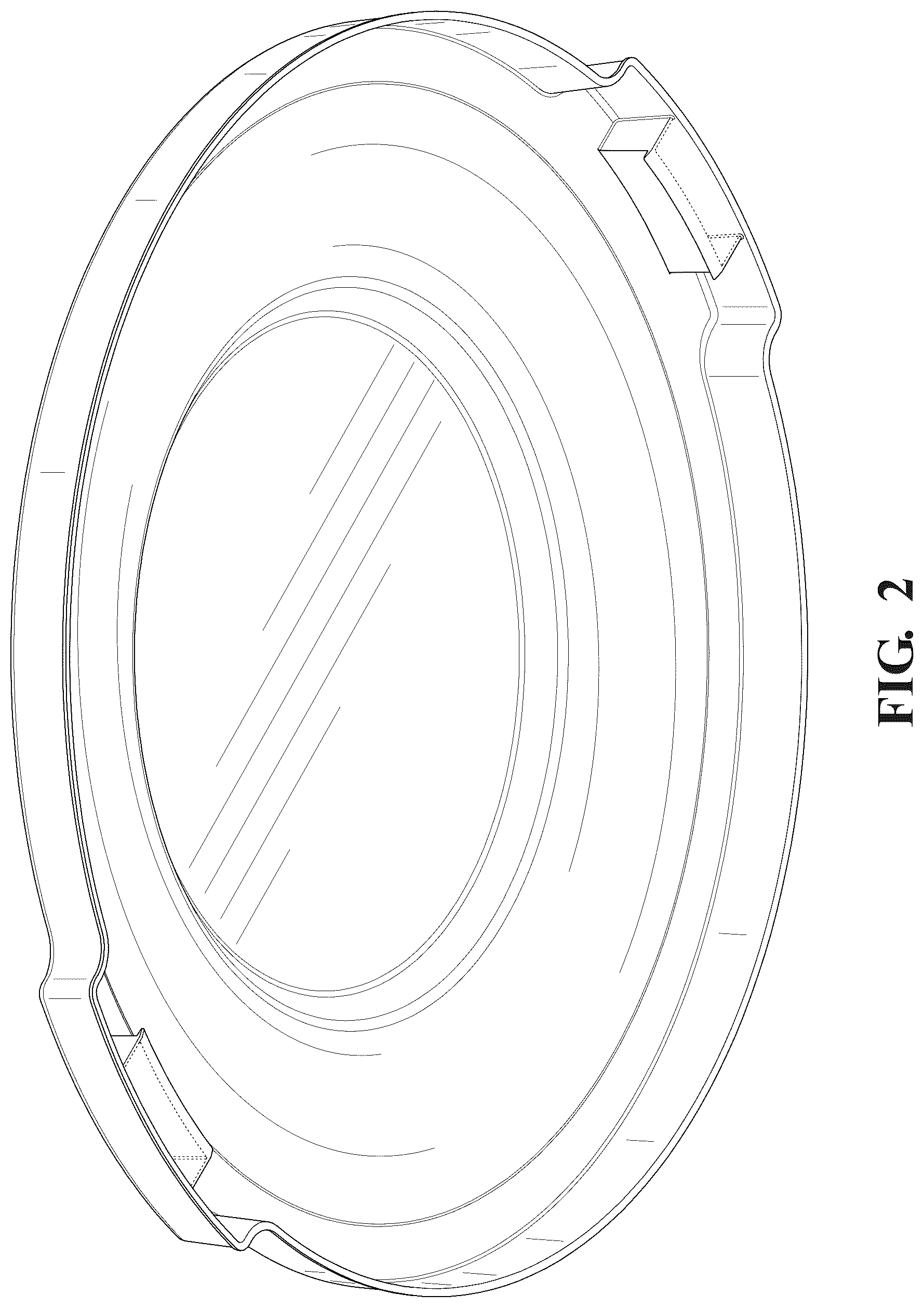 Patent USD1125769 Figure 2 – Trash can lid