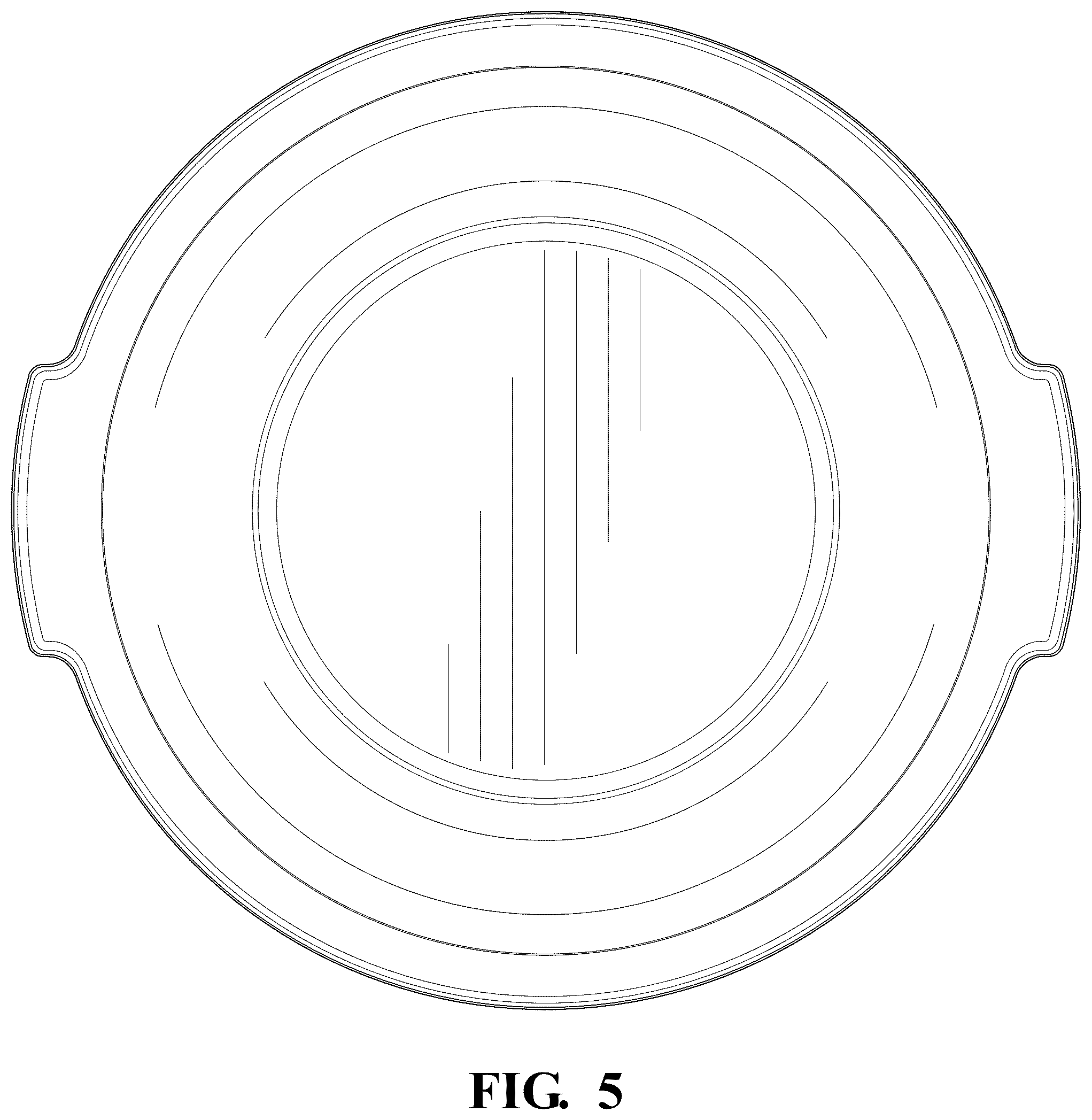 Patent USD1125769 Figure 4 – Trash can lid