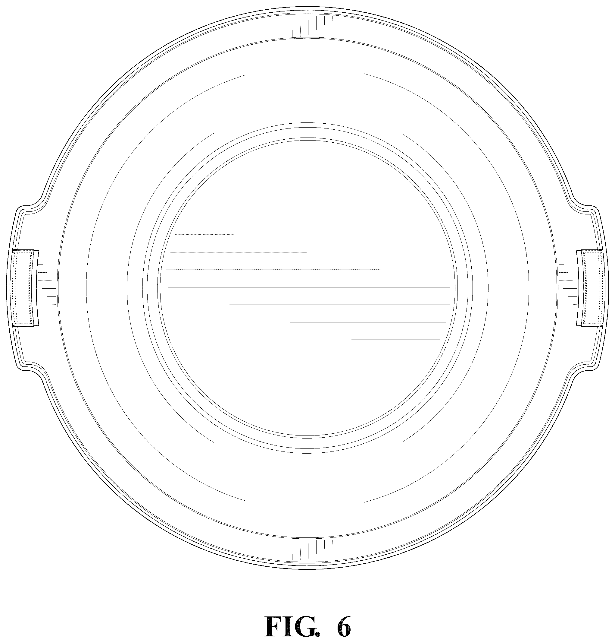 Patent USD1125769 Figure 5 – Trash can lid