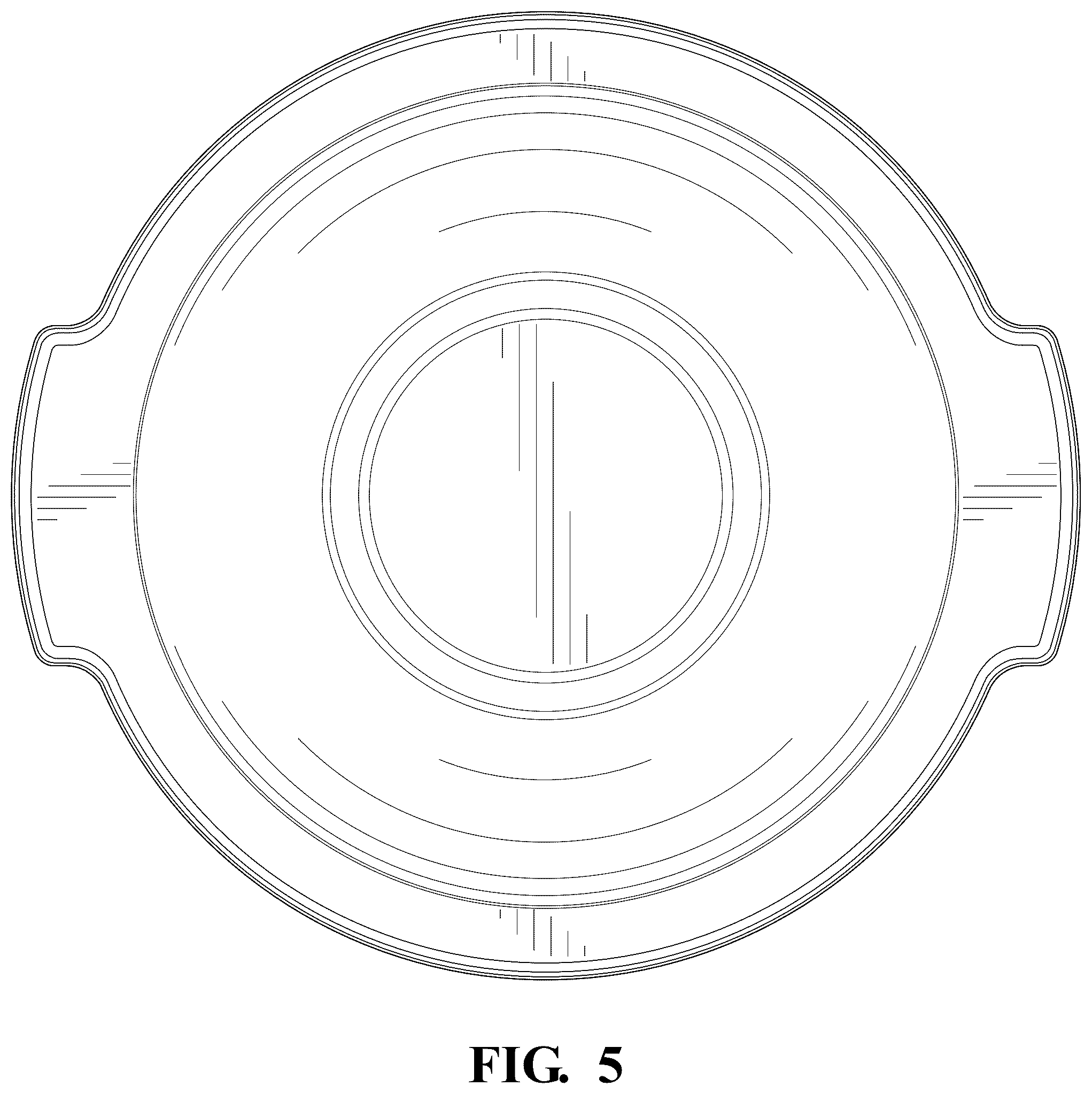 Patent USD1125770 Figure 4 – Trash can lid