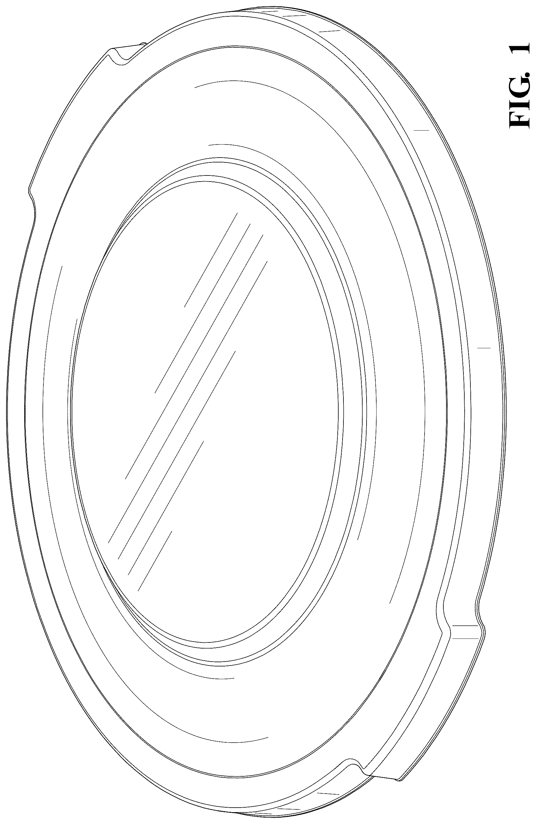 Patent USD1125771 Figure 1 – Trash can lid