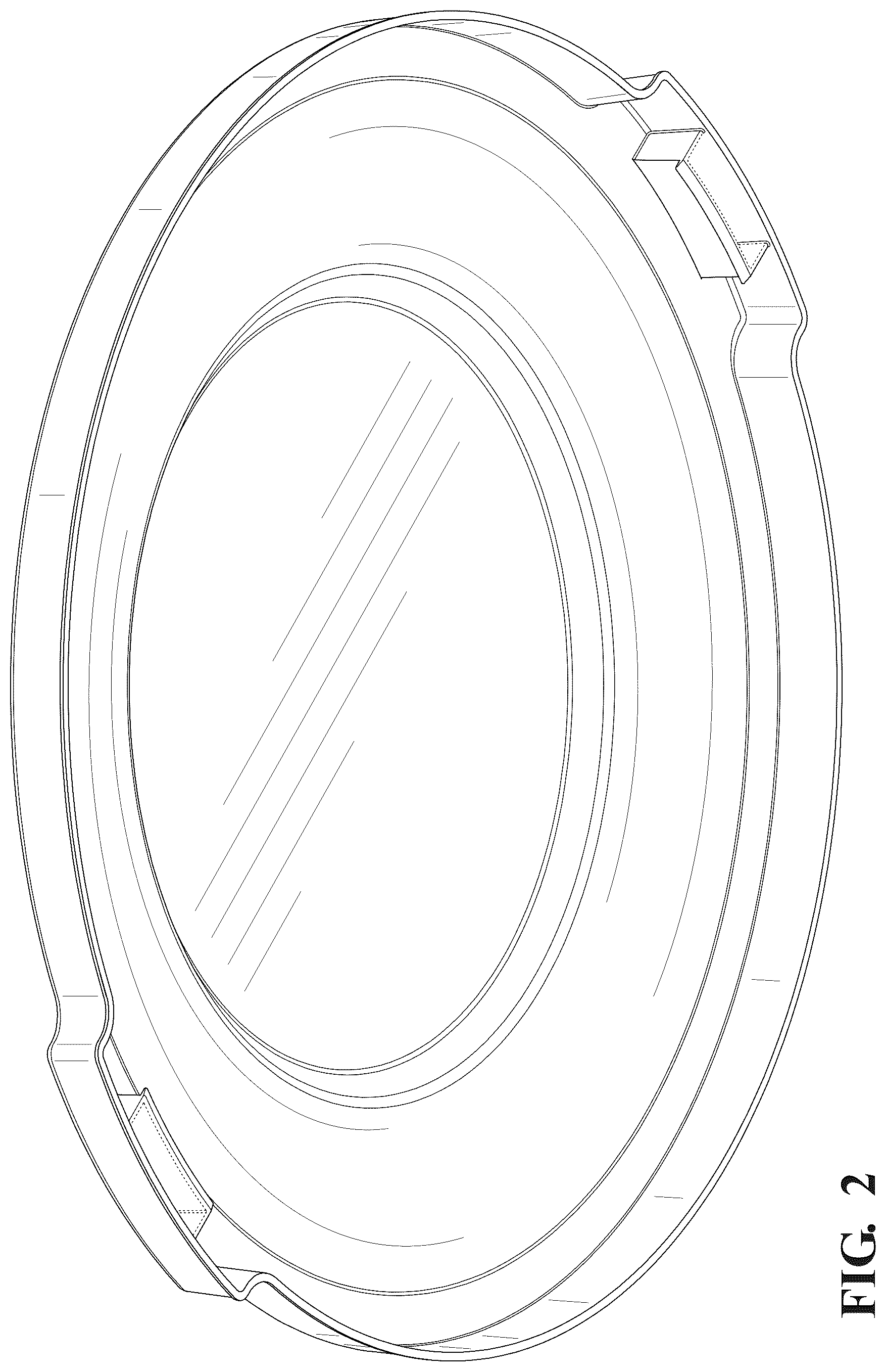 Patent USD1125771 Figure 2 – Trash can lid