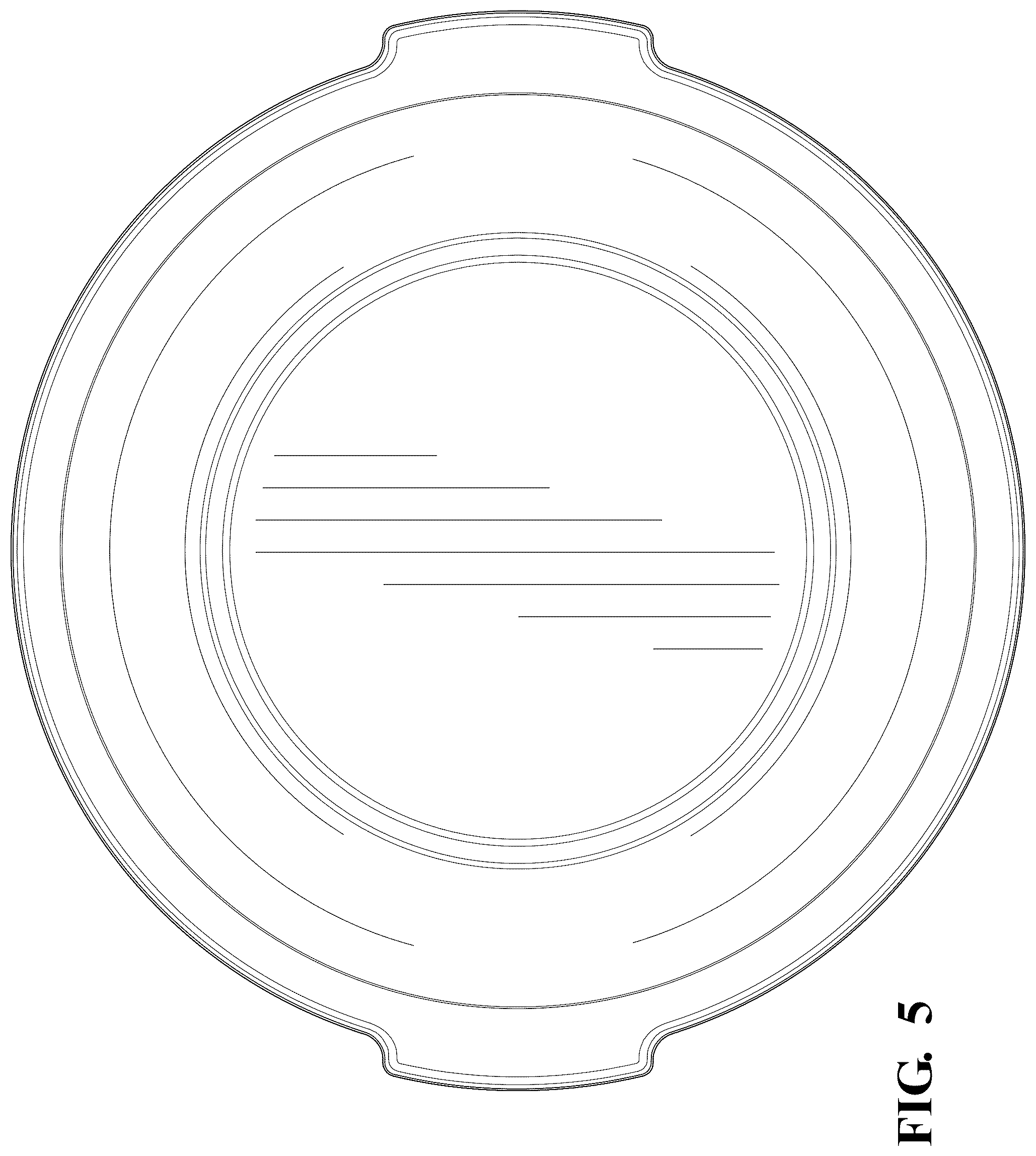 Patent USD1125771 Figure 4 – Trash can lid