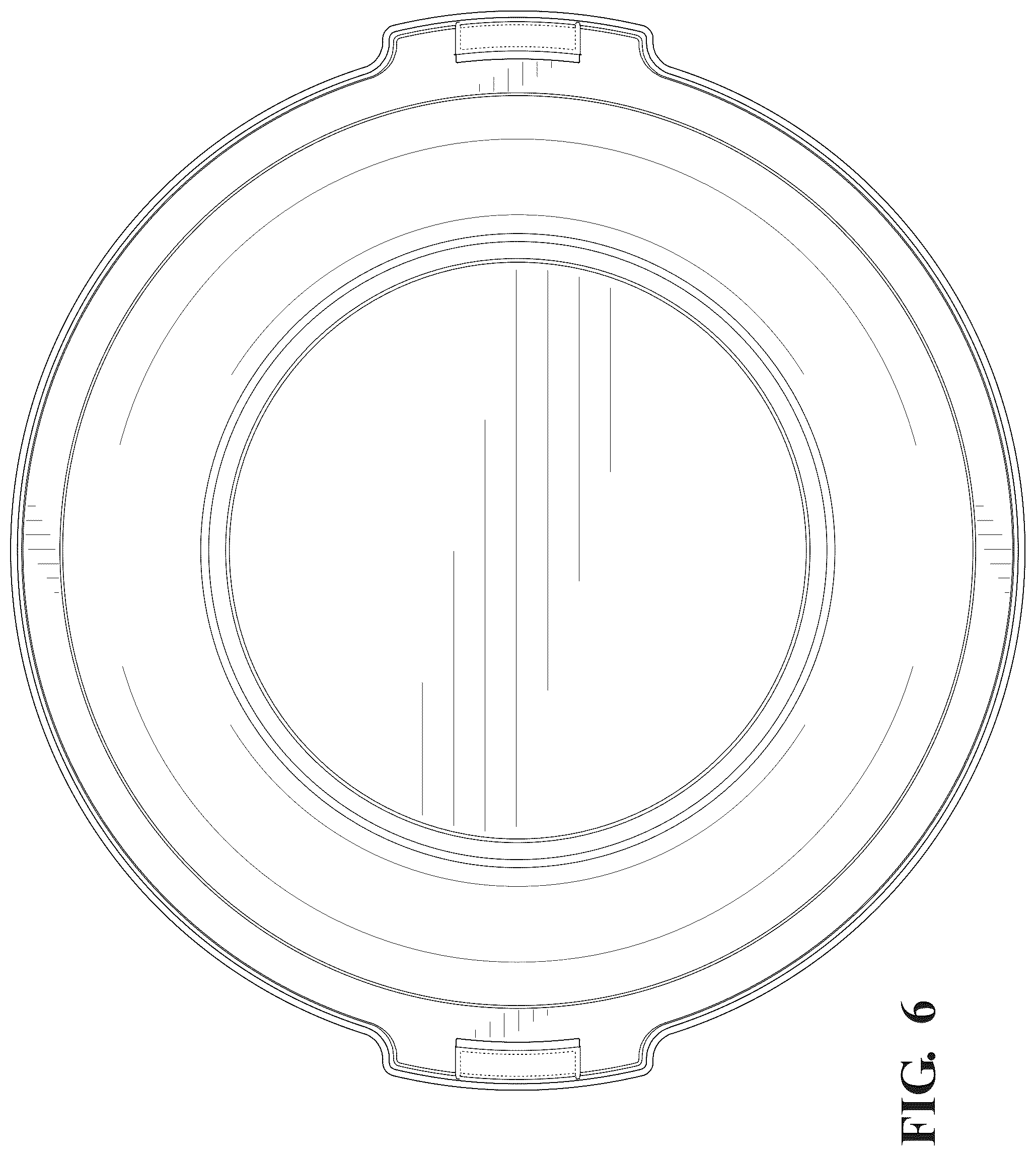 Patent USD1125771 Figure 5 – Trash can lid