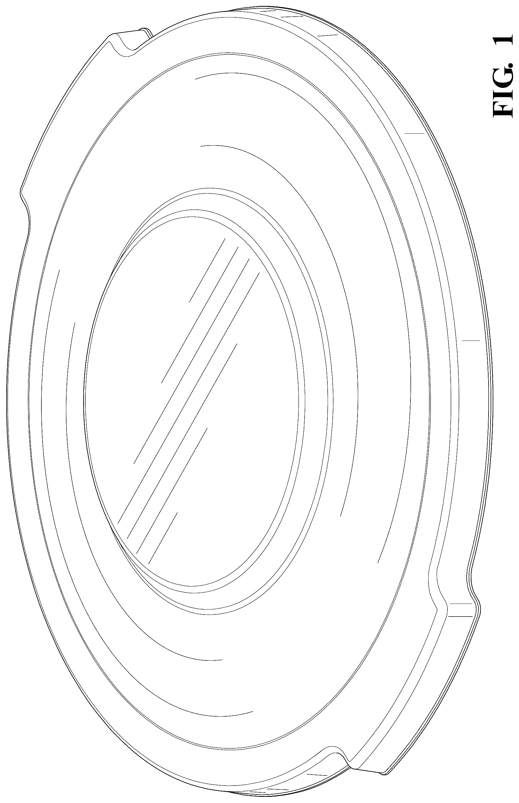 Patent USD1125772 Figure 1 – Trash can lid