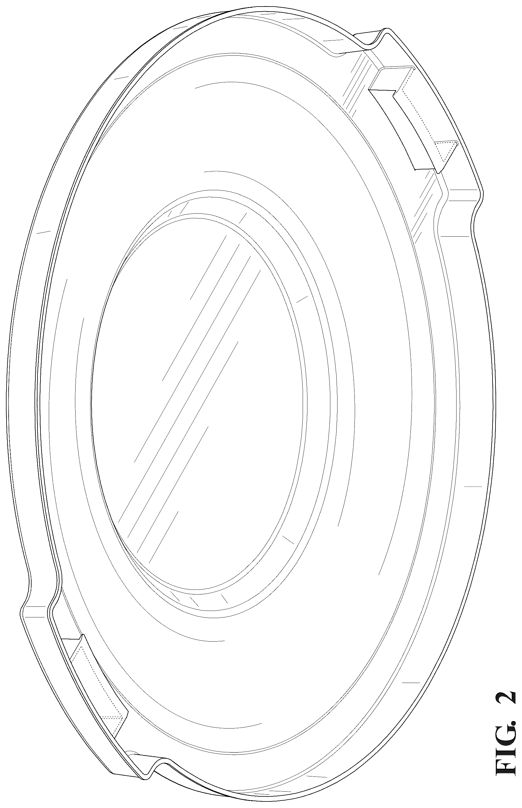 Patent USD1125772 Figure 2 – Trash can lid