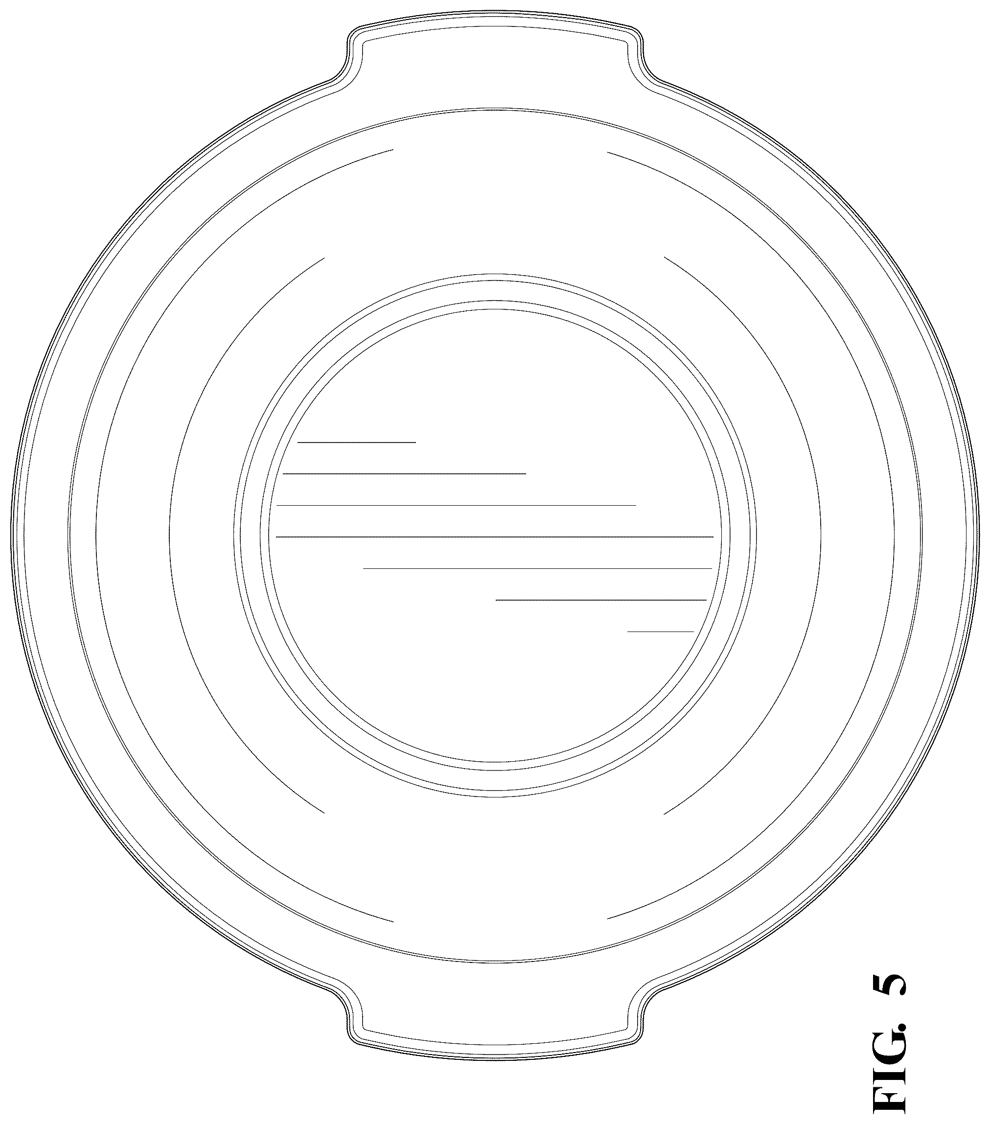 Patent USD1125772 Figure 4 – Trash can lid