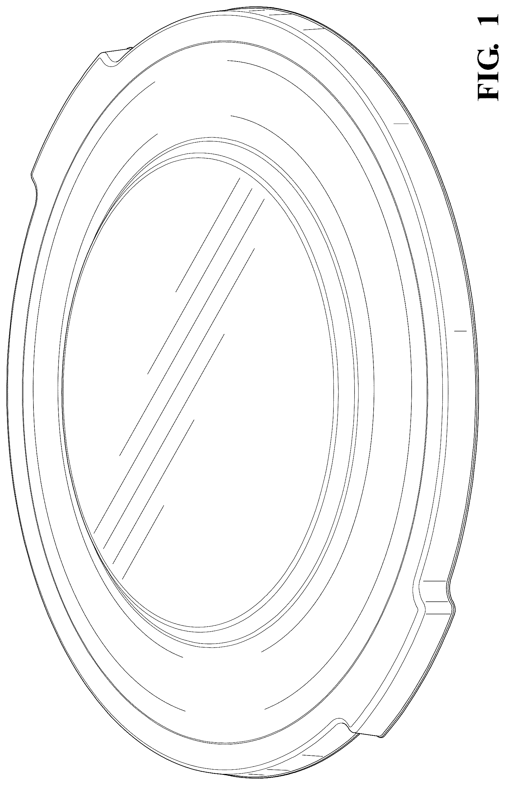 Patent USD1125773 Figure 1 – Trash can lid