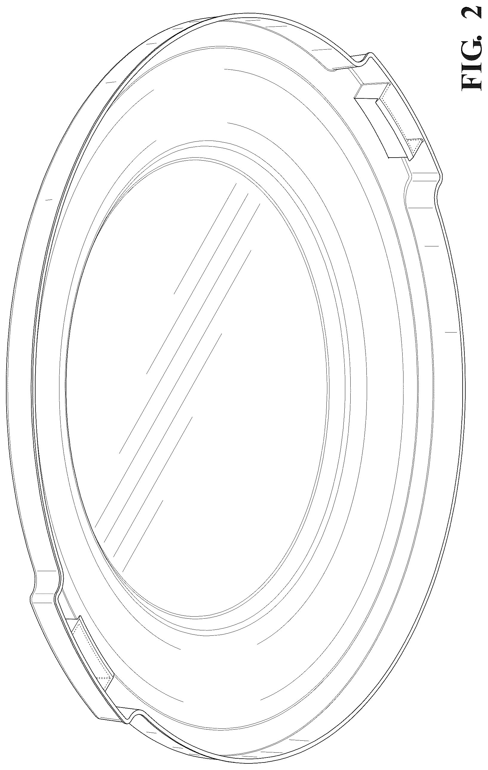 Patent USD1125773 Figure 2 – Trash can lid