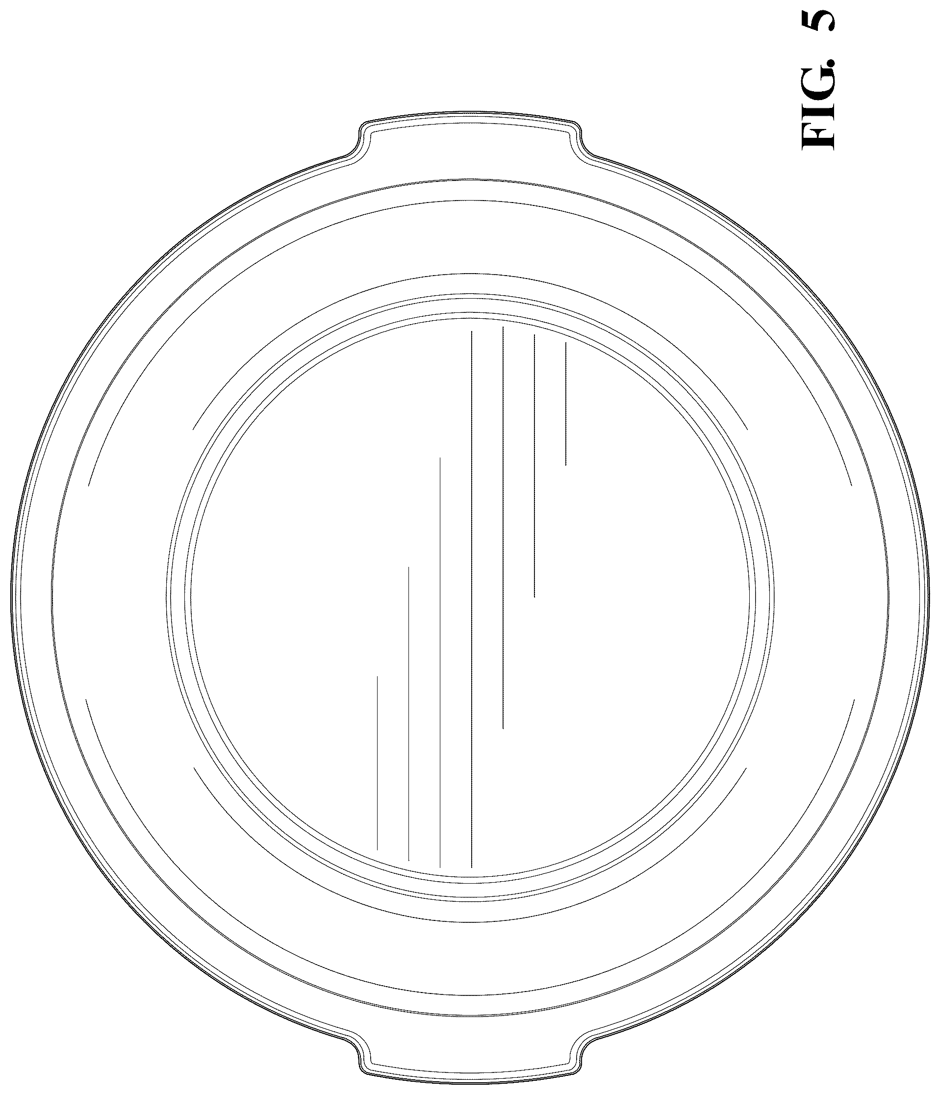 Patent USD1125773 Figure 4 – Trash can lid