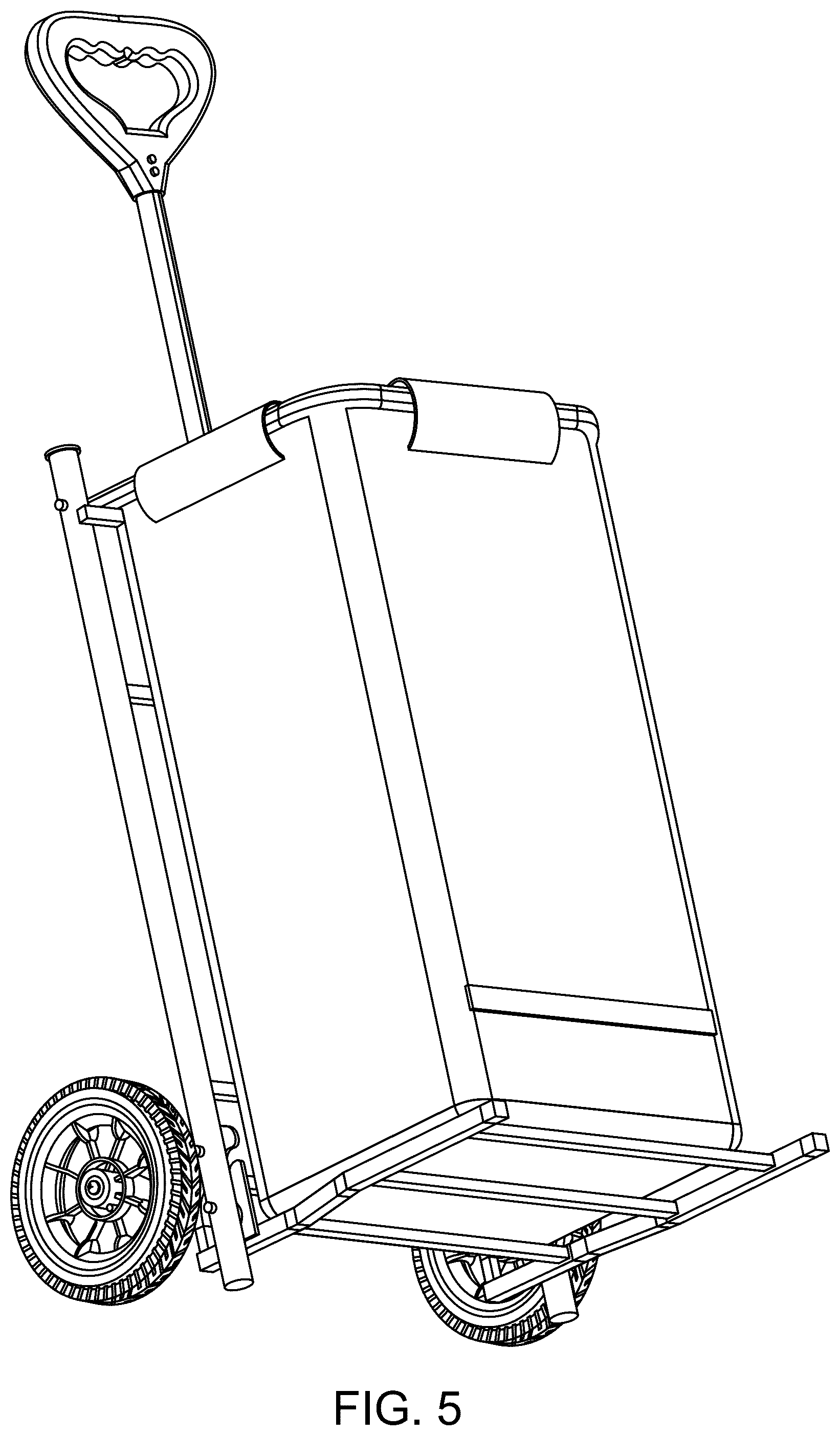Patent USD1125777 Figure 5 – Folding shopping cart