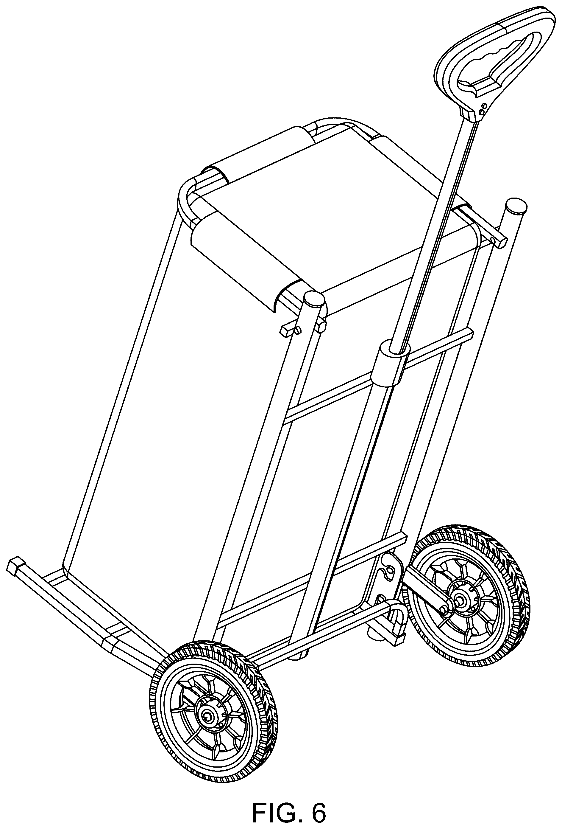 Patent USD1125777 Figure 6 – Folding shopping cart