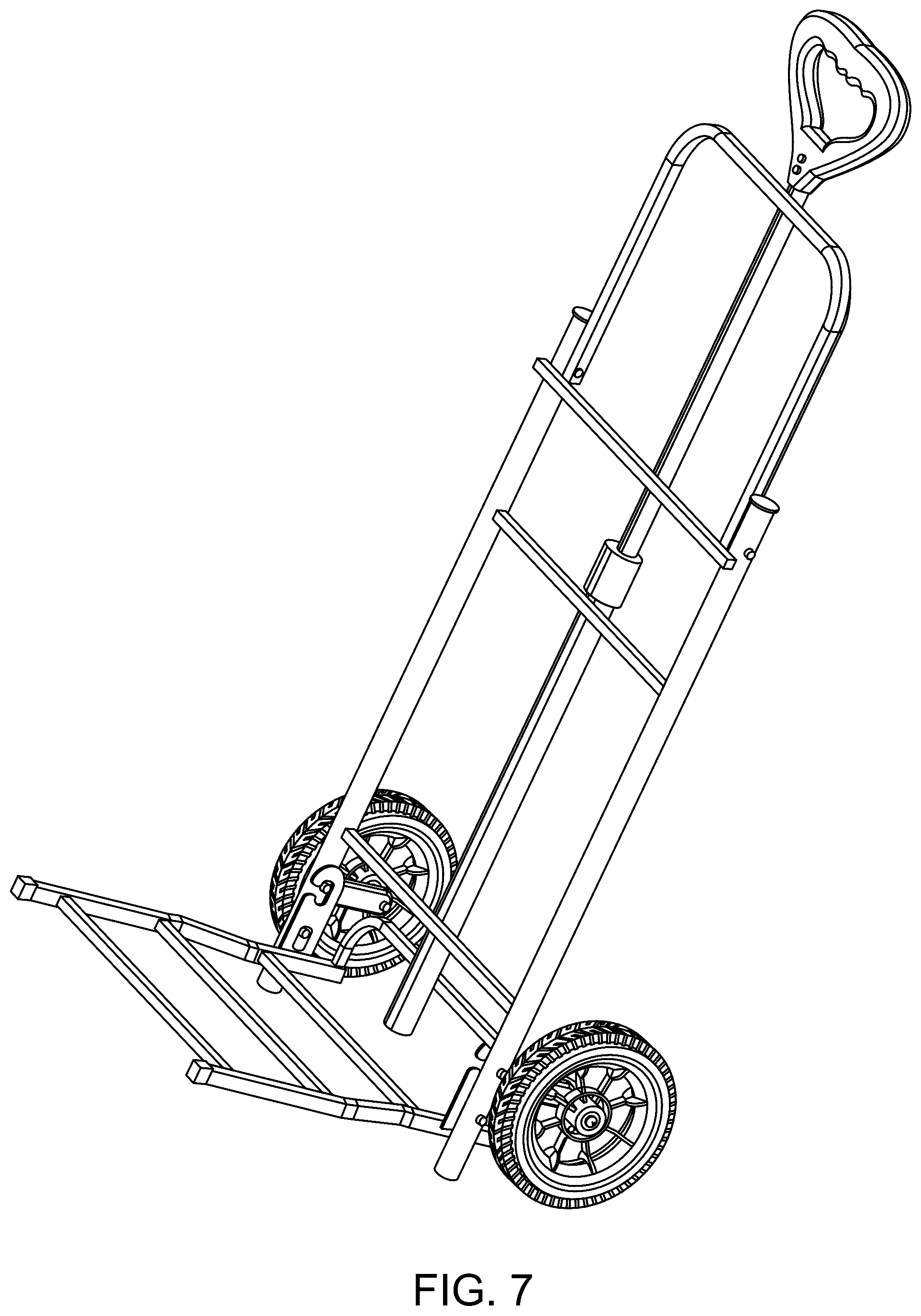 Patent USD1125777 Figure 7 – Folding shopping cart