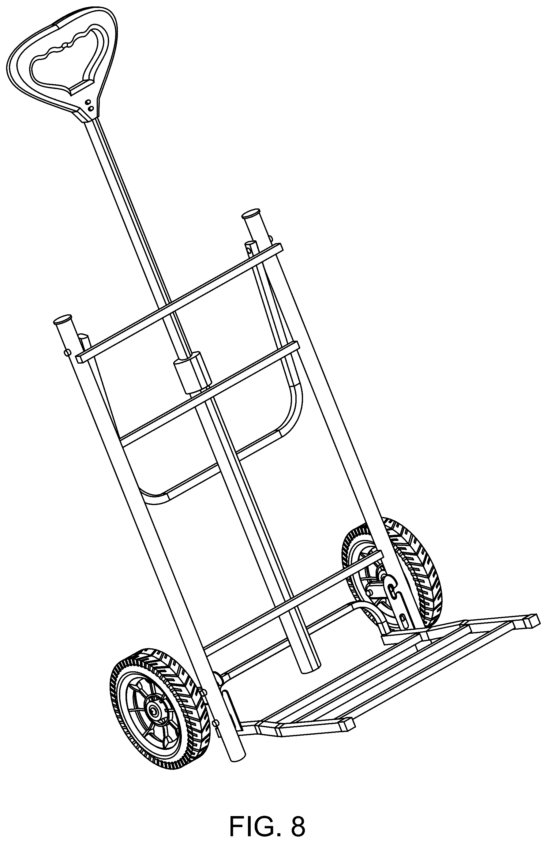 Patent USD1125777 Figure 8 – Folding shopping cart
