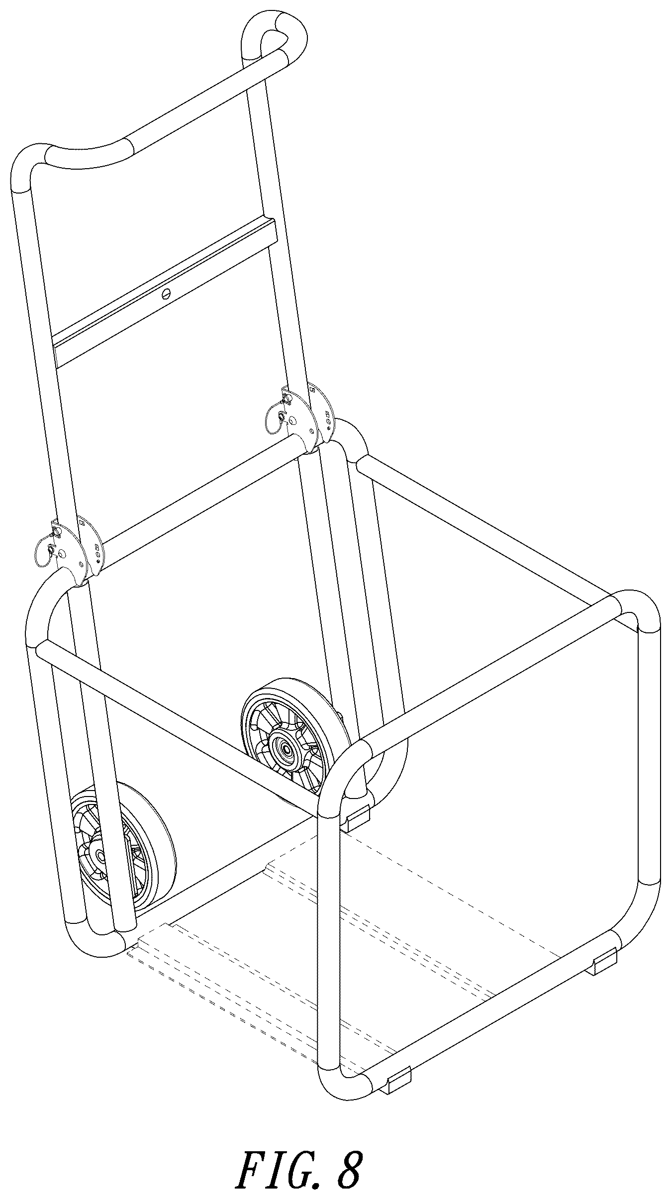 Patent USD1125778 Figure 7 – Push cart