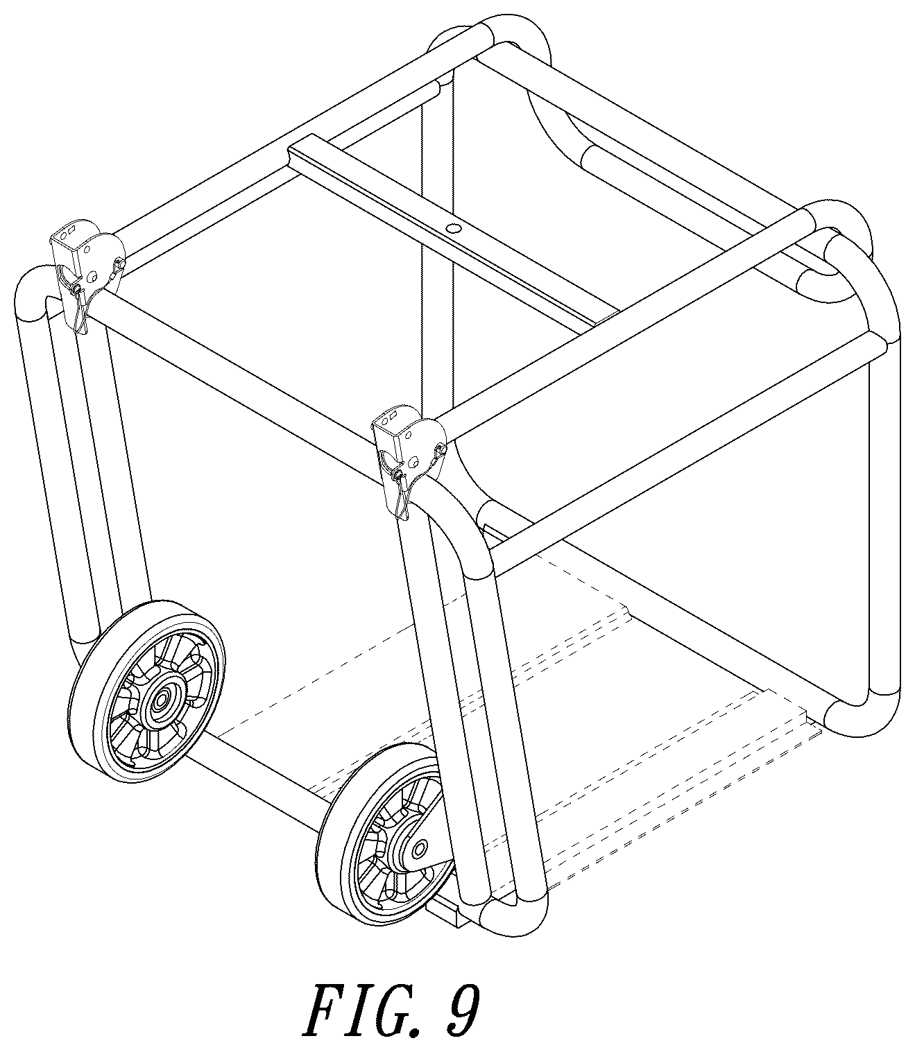Patent USD1125778 Figure 8 – Push cart