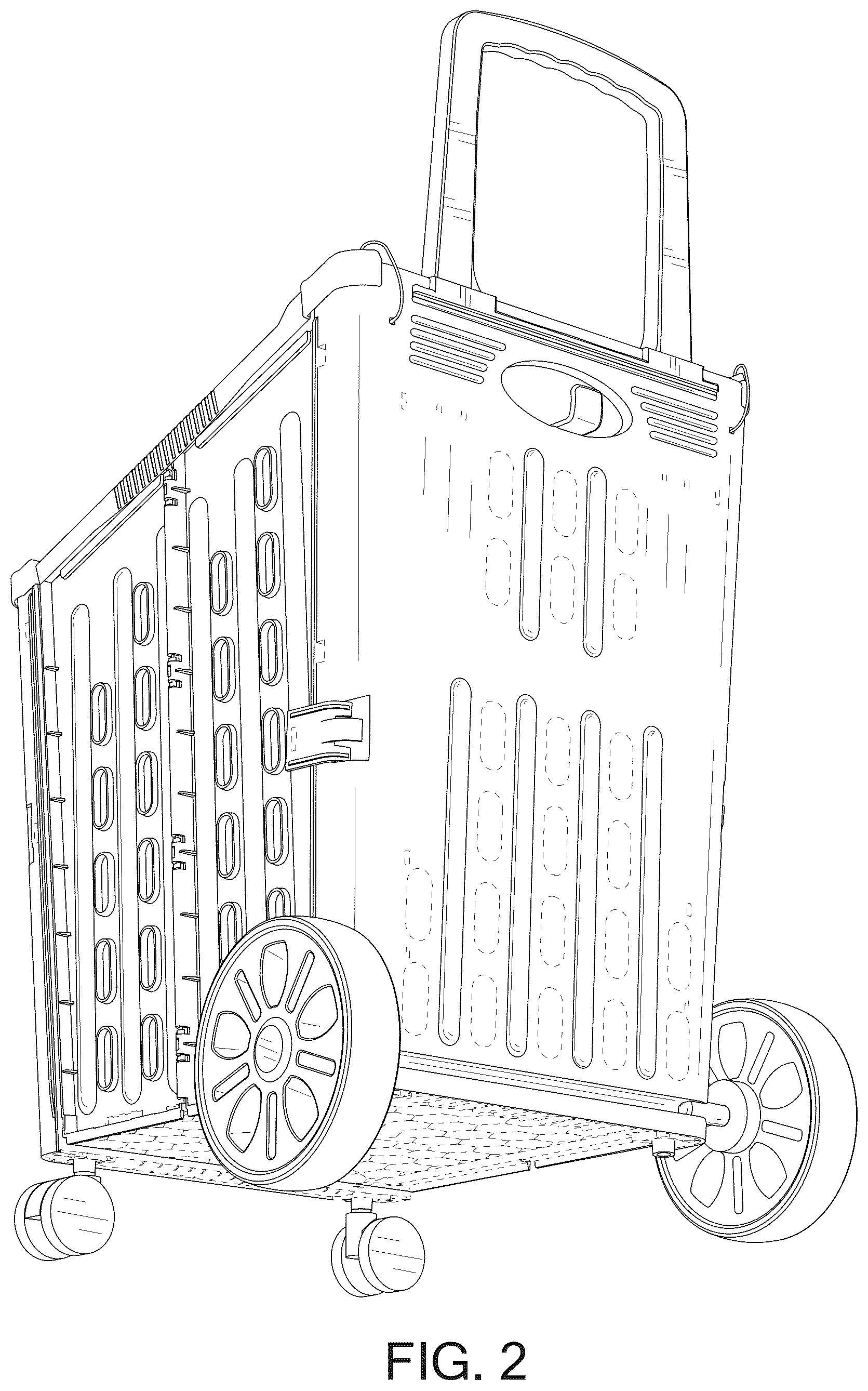 Patent USD1125779 Figure 2 – Foldable shopping cart