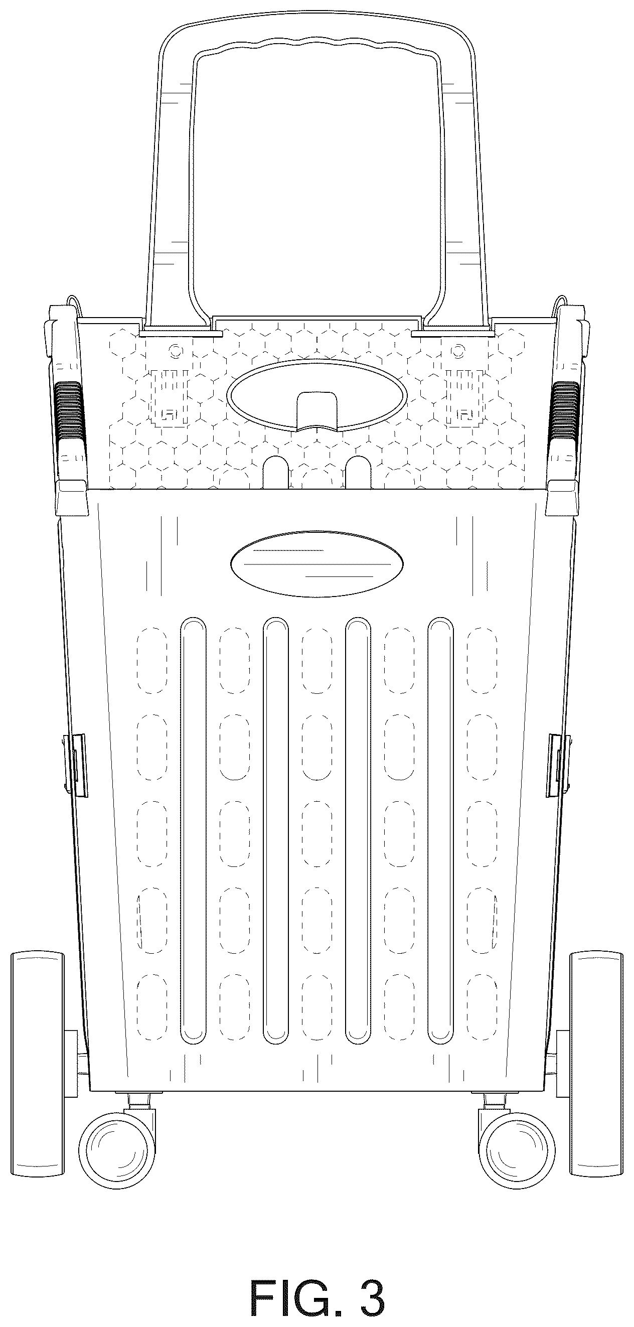 Patent USD1125779 Figure 3 – Foldable shopping cart