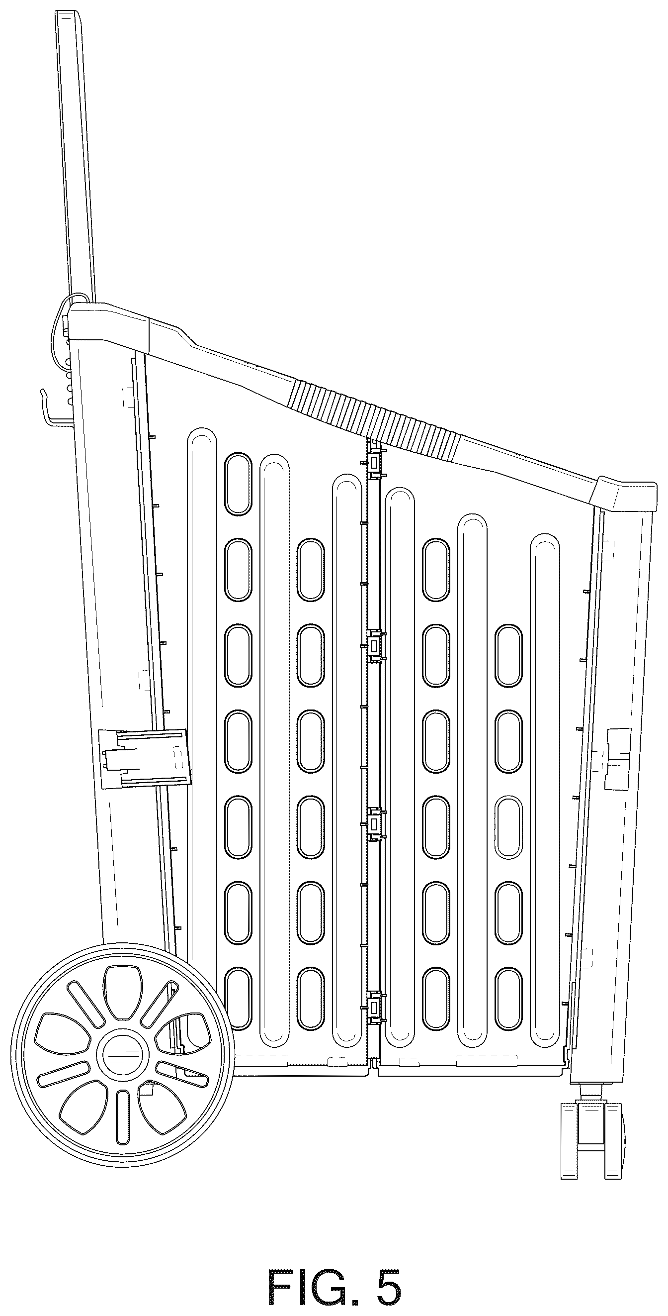 Patent USD1125779 Figure 5 – Foldable shopping cart