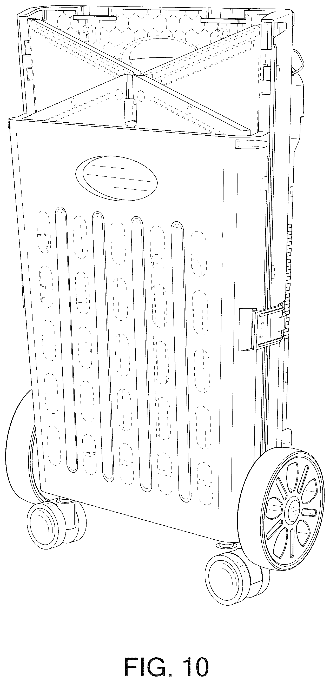 Patent USD1125779 Figure 10 – Foldable shopping cart