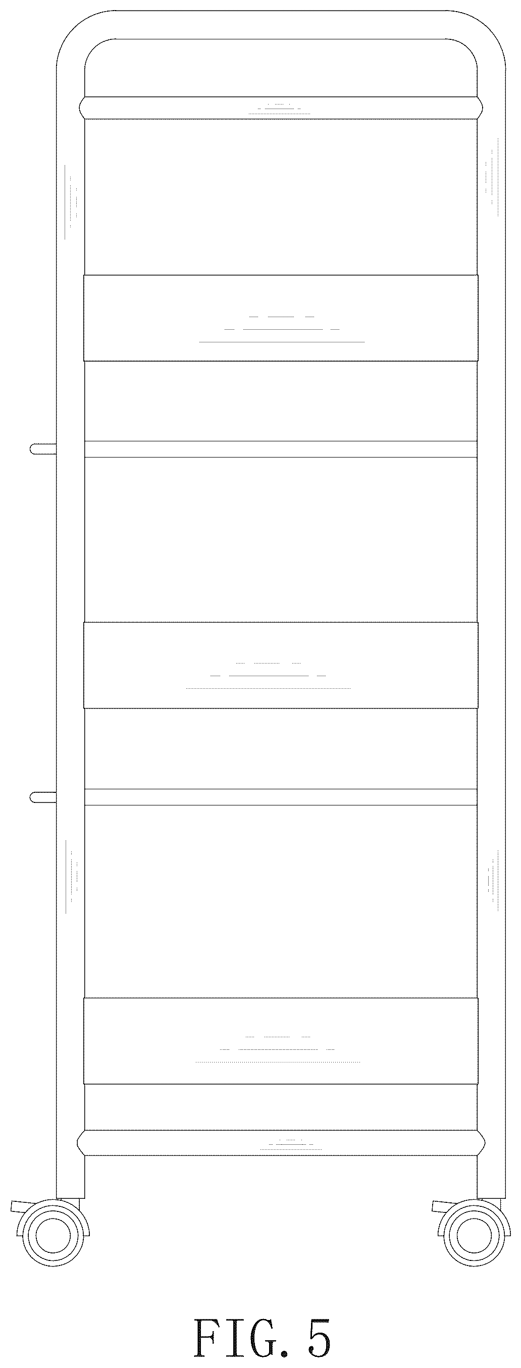 Patent USD1125780 Figure 5 – Pull-out file cart