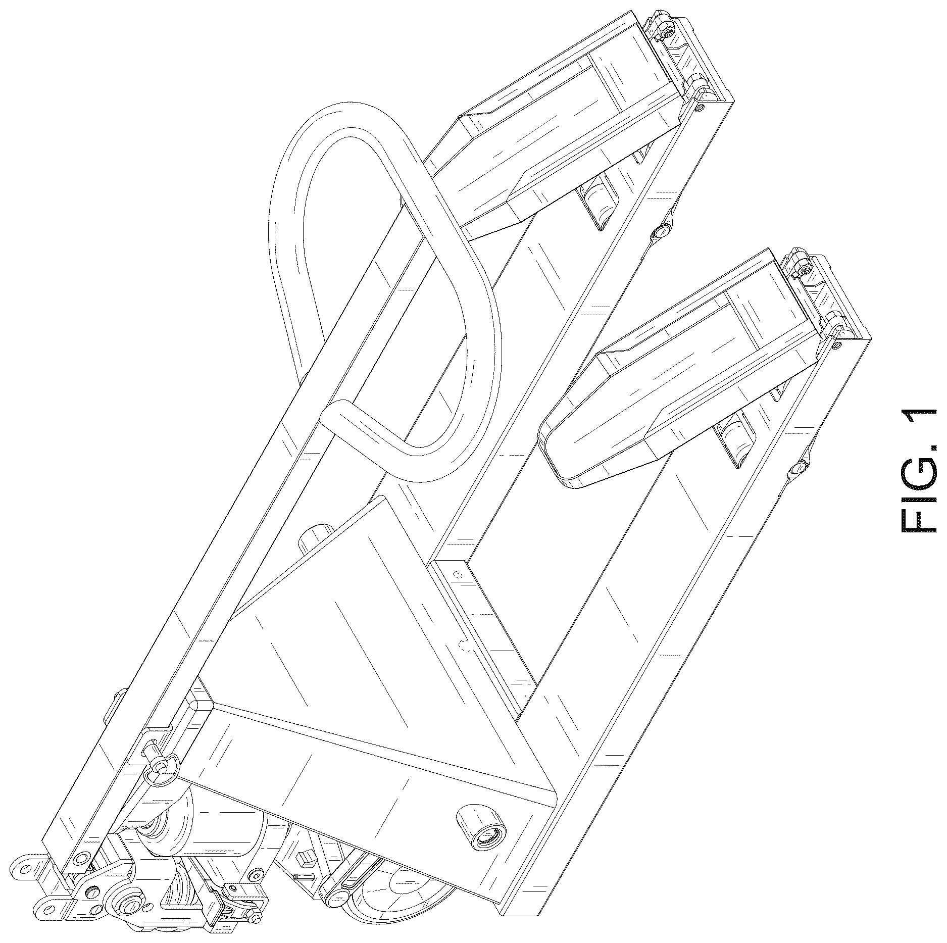Patent USD1125784 Figure 1 – Foldable pallet truck
