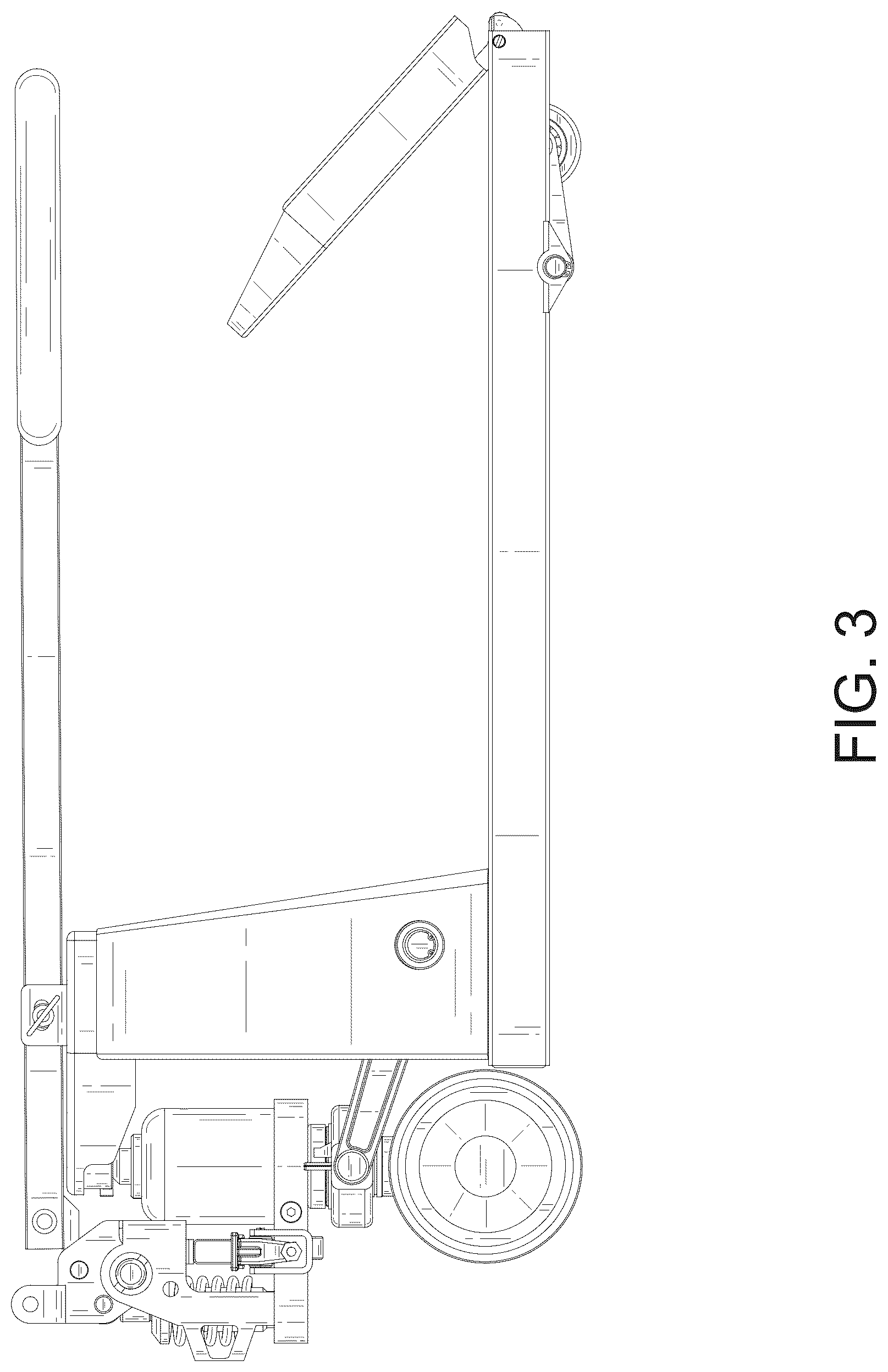 Patent USD1125784 Figure 3 – Foldable pallet truck