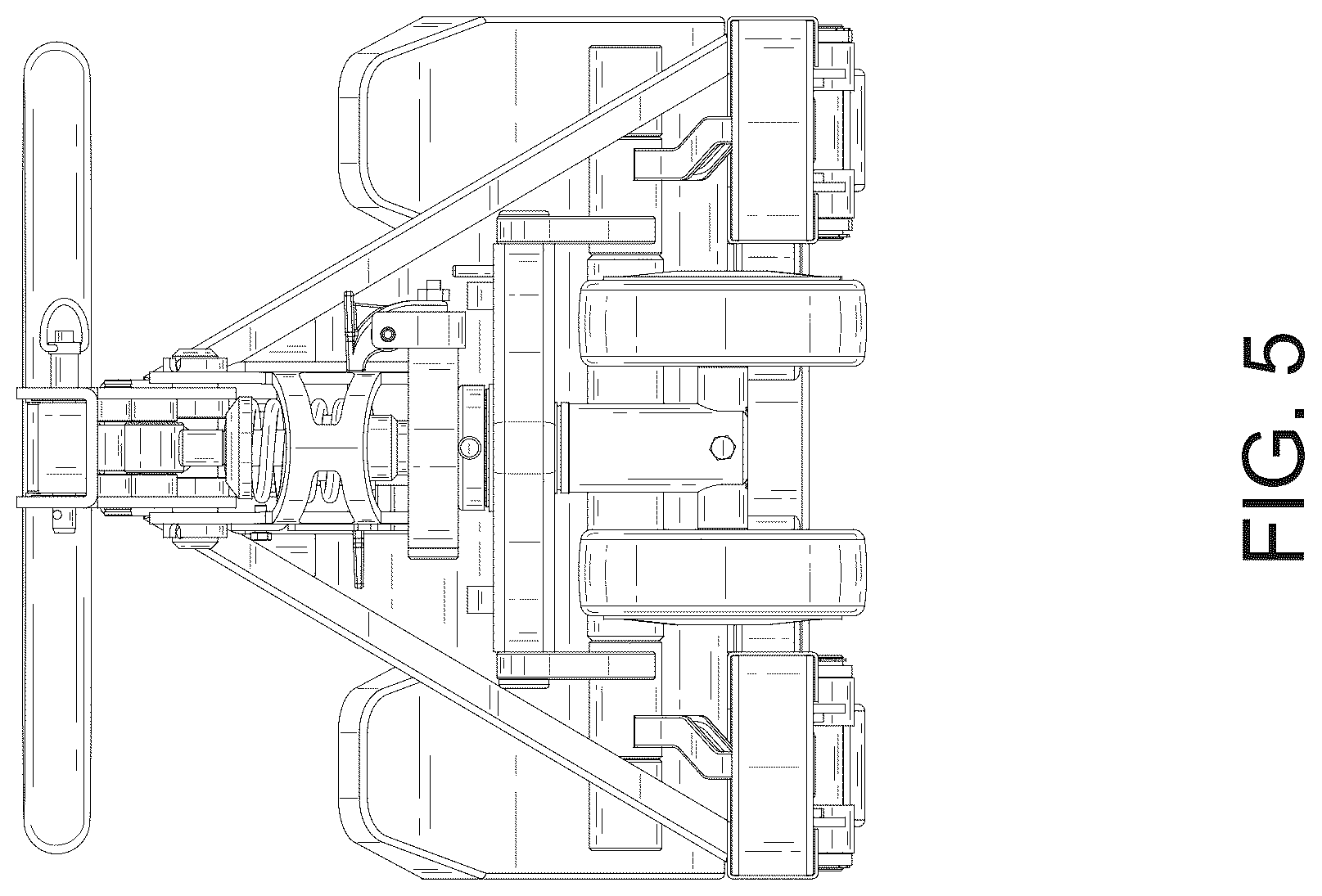 Patent USD1125784 Figure 5 – Foldable pallet truck
