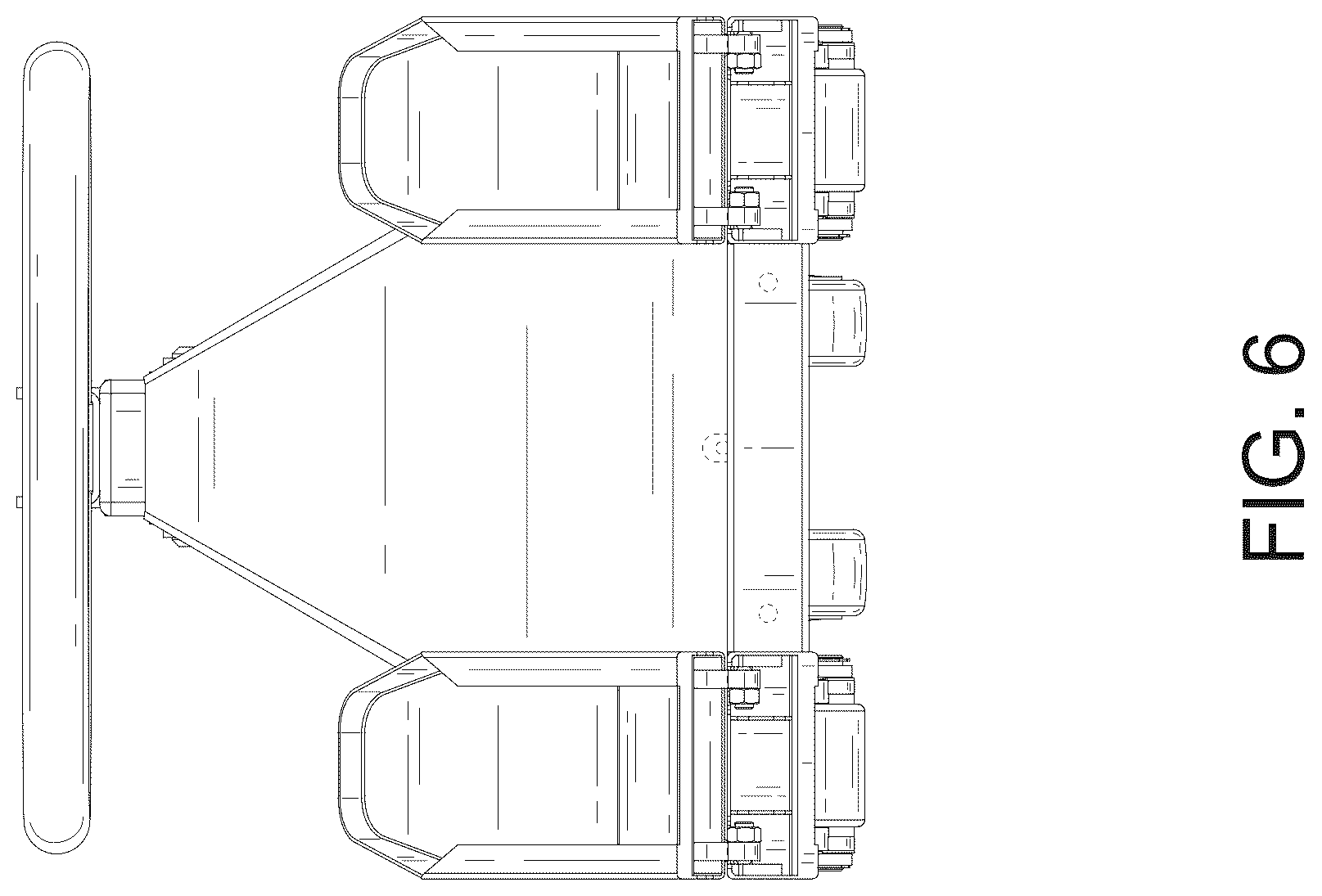 Patent USD1125784 Figure 6 – Foldable pallet truck