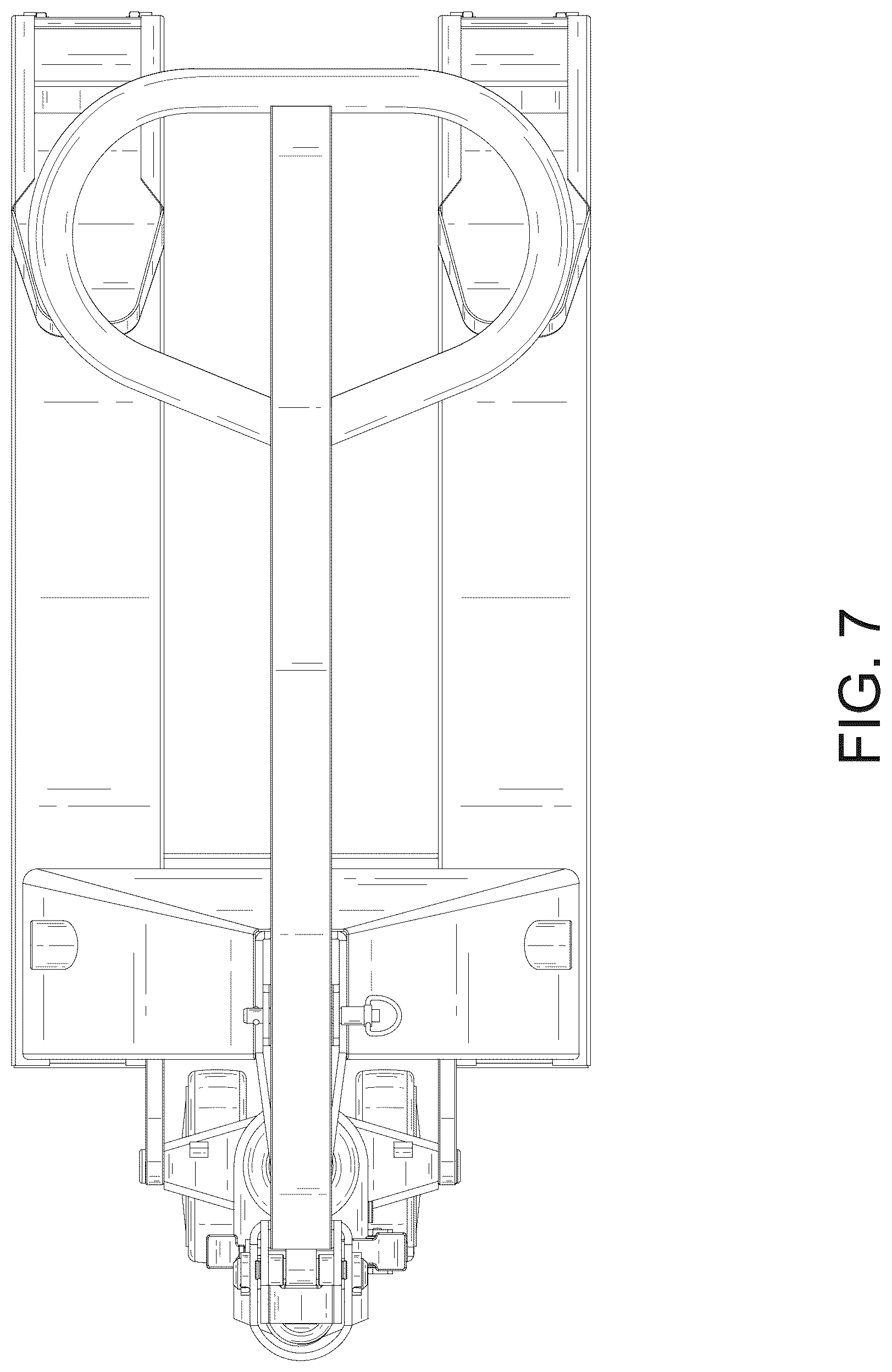 Patent USD1125784 Figure 7 – Foldable pallet truck