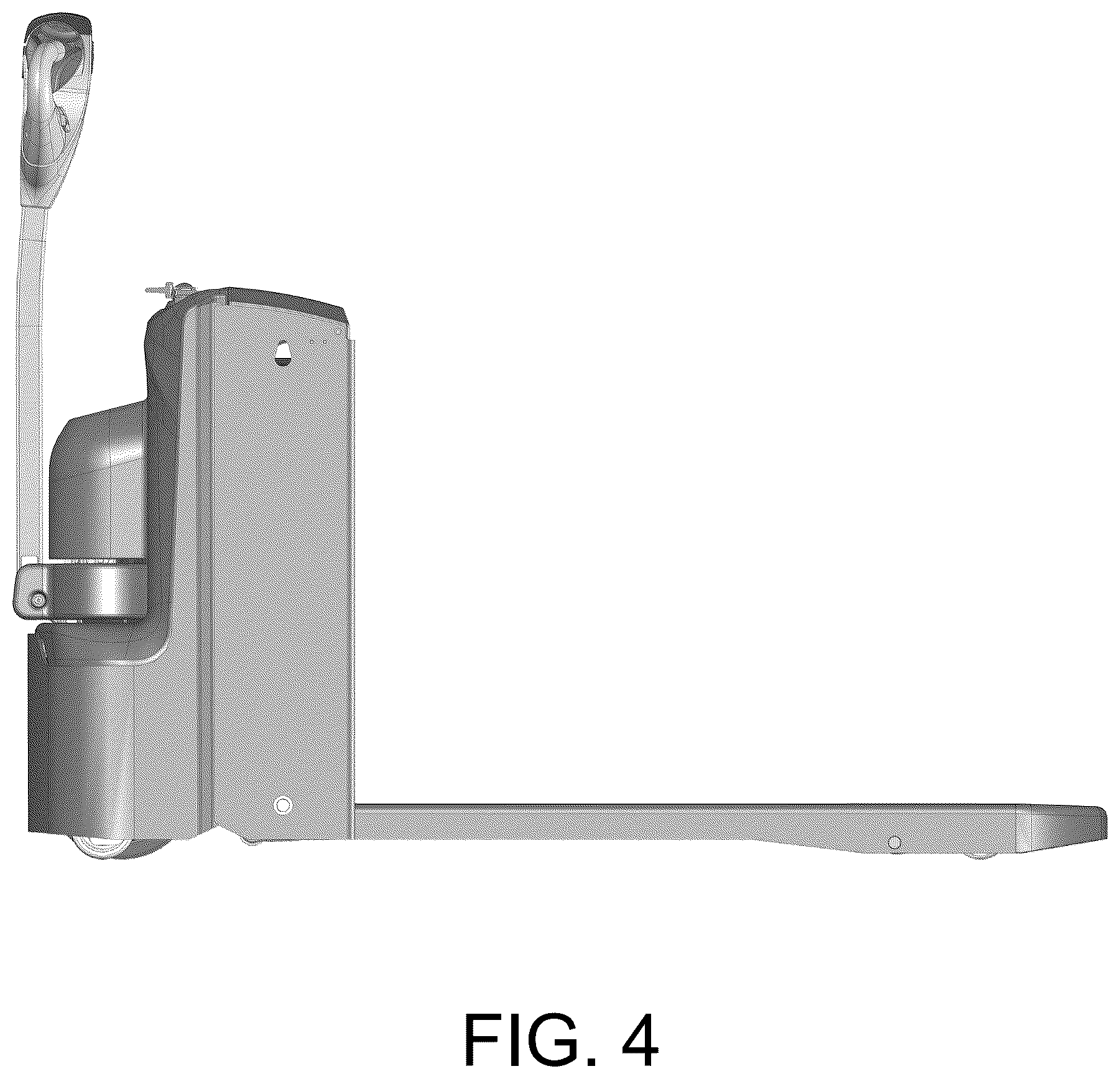 Patent USD1125786 Figure 4 – Walking pallet truck
