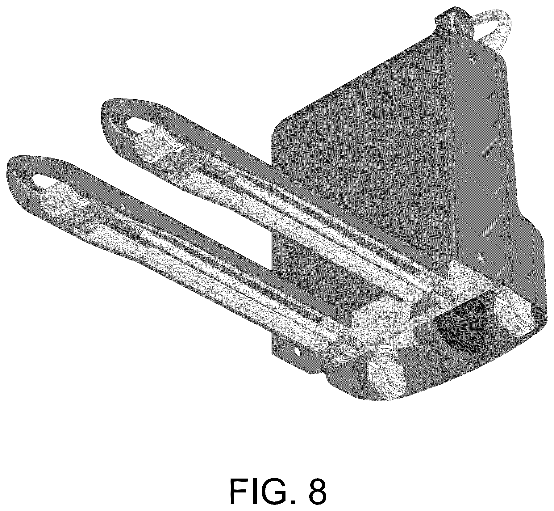 Patent USD1125786 Figure 8 – Walking pallet truck
