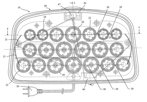 Patent US6499195 — Hair curler heating appliance — Figure 1