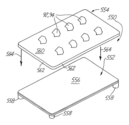 Patent US6499211 — Holding tray — Figure 1