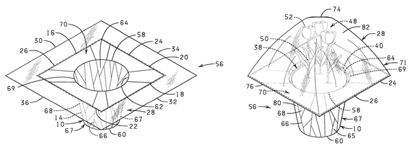 Patent US6499253 — Covering for flower pot and floral grouping — Figure 1