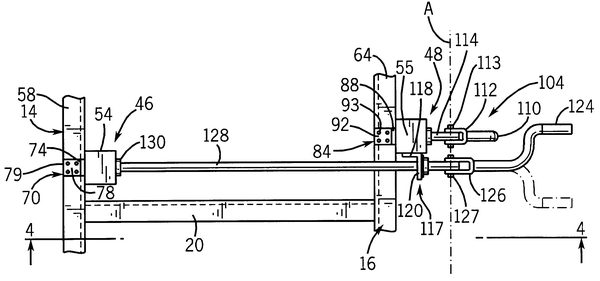 Patent US6499258 — Stabilizing jack system for portable bleacher — Figure 1